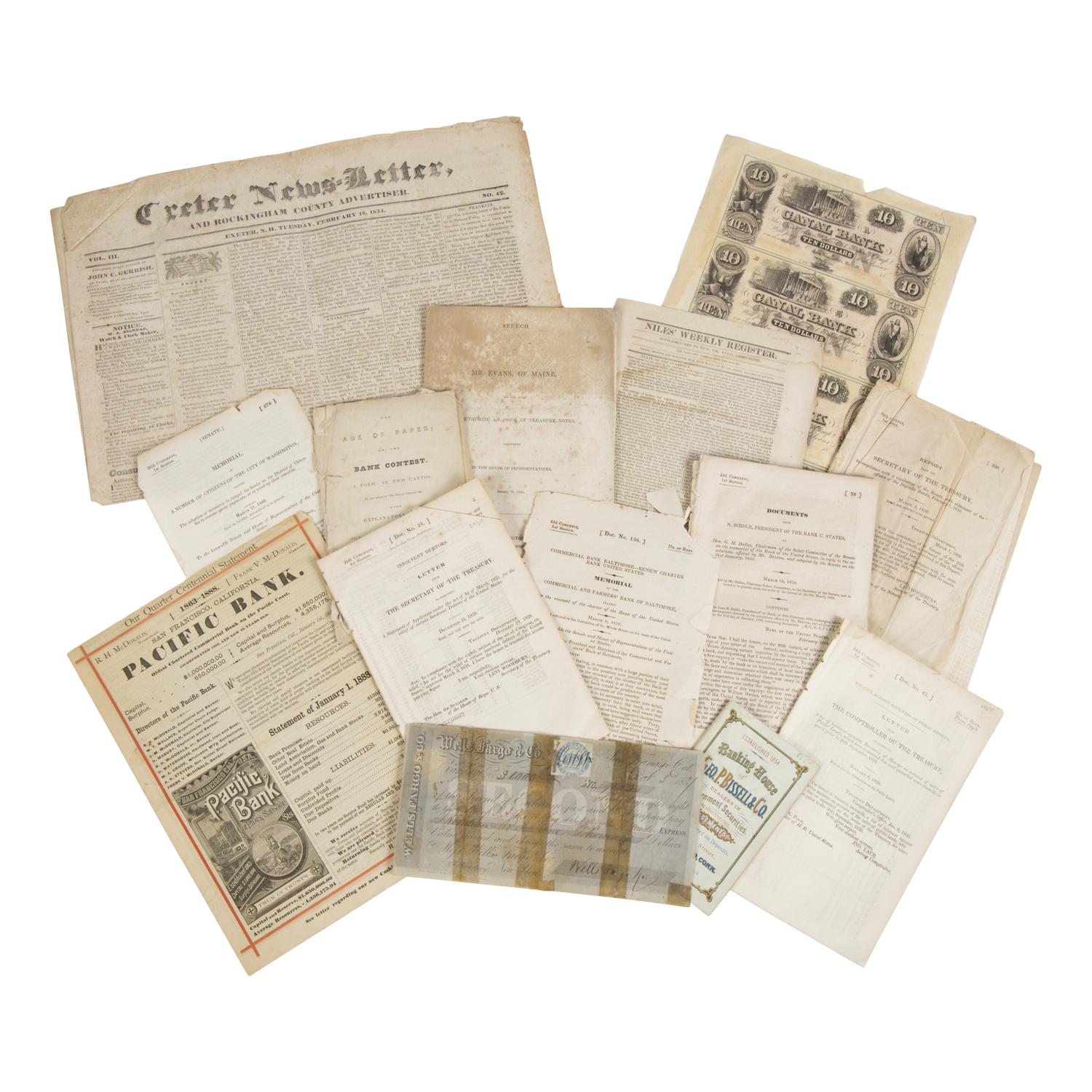 [Banking]. A group of 5 works, comprising: