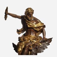 After Alessandro Algardi called L’Algarde (Italian, 1598-1654) A Pair of Monumental Bronze Sculptures, 'Jupiter Victorious over the Titans,' cast by Charles Crozatier, circa 1850