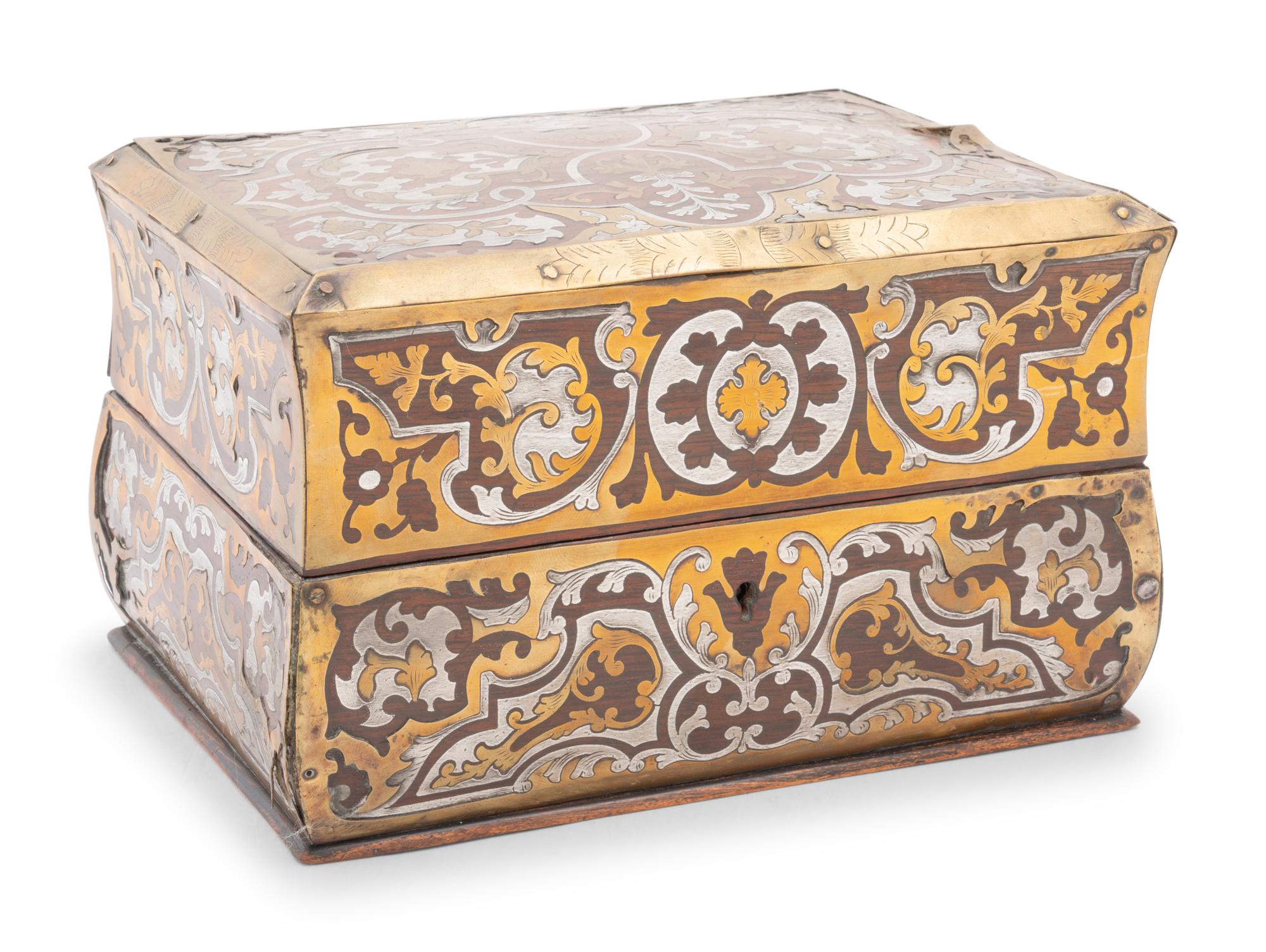 A Napoleon III Boulle Style Marquetry Desk Box