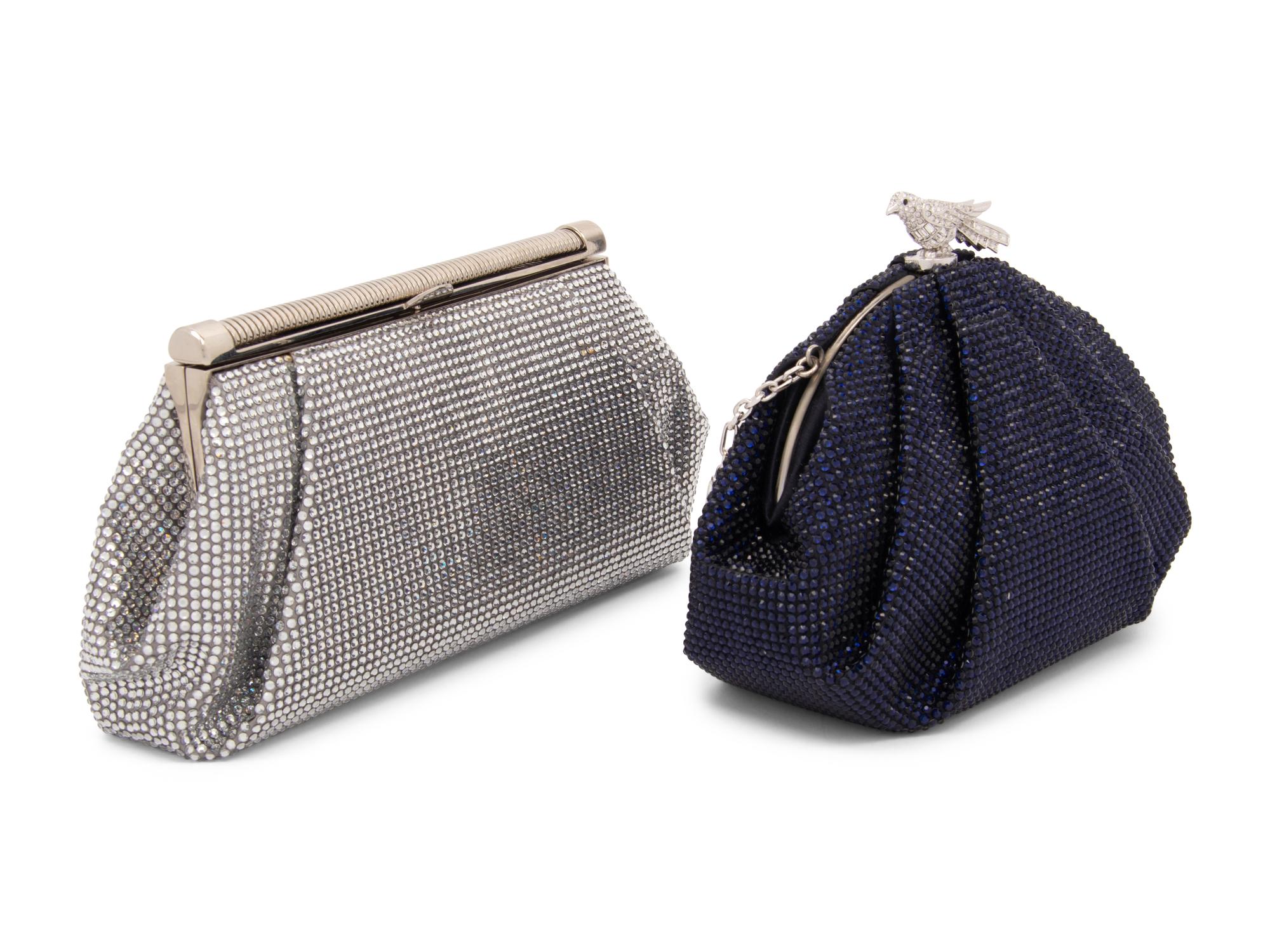 Two Judith Leiber Crystal Clutches