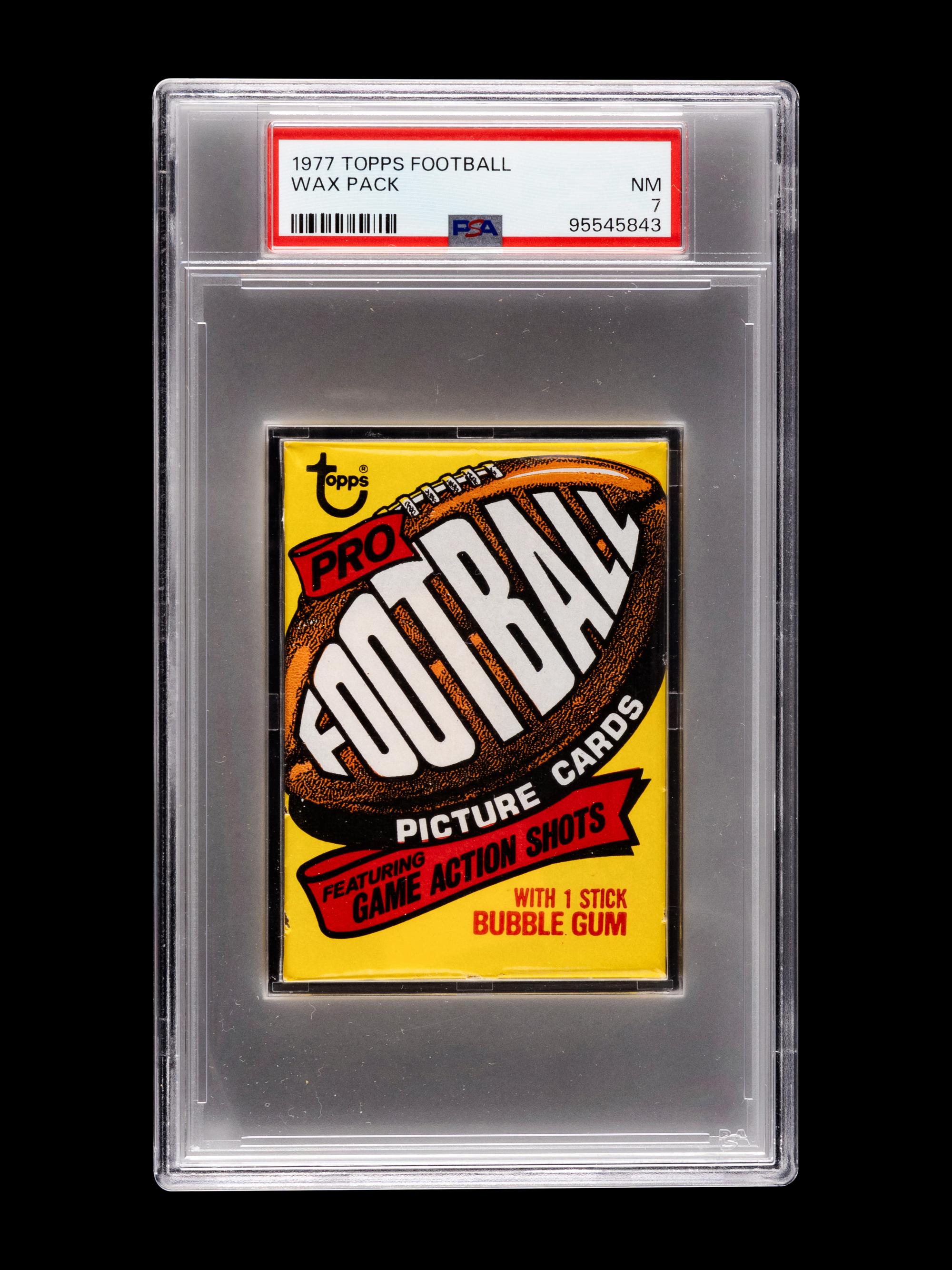 A Sealed Unopened 1977 Topps Football Wax Pack (PSA 7 NM)