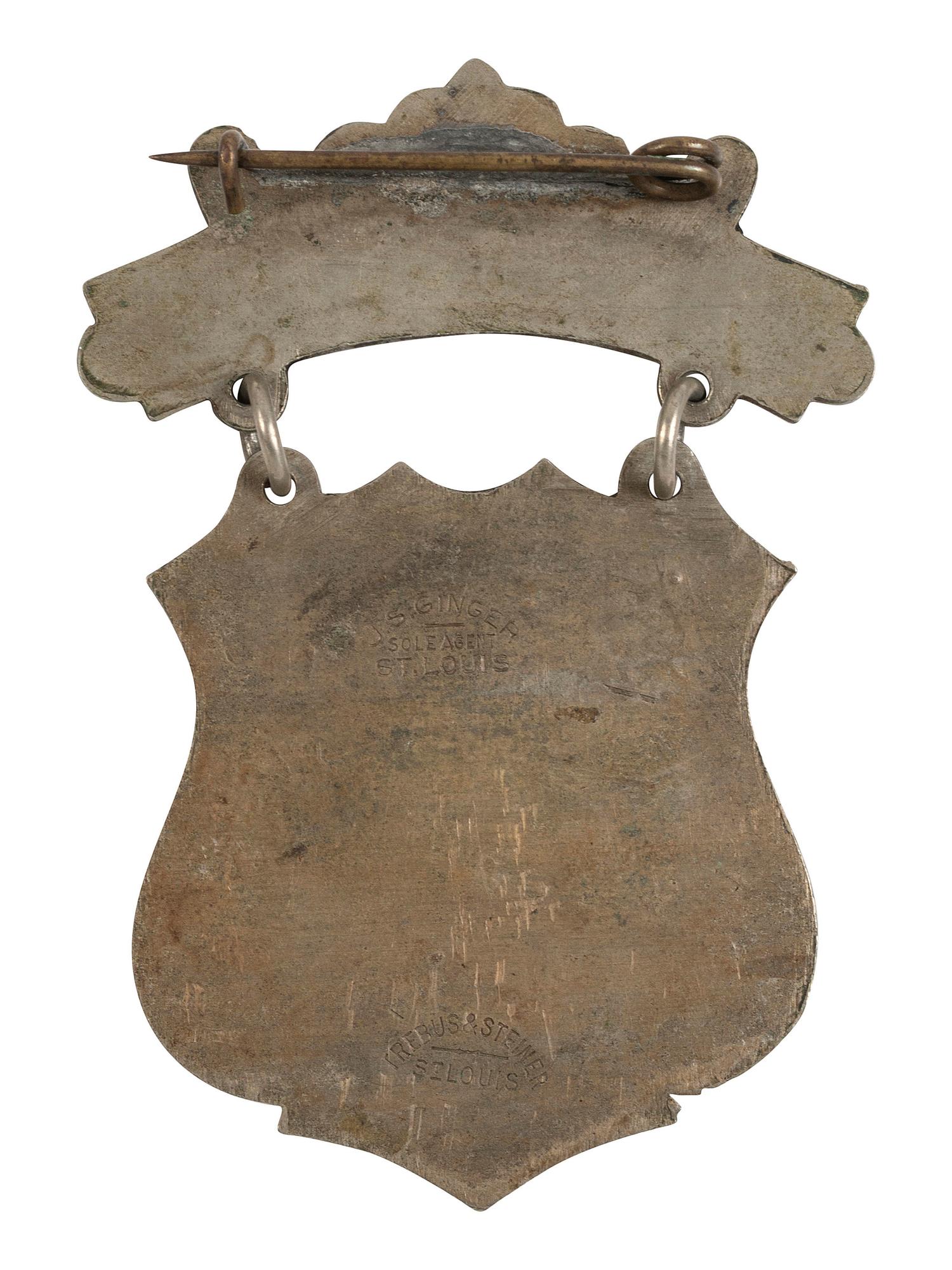 [CIVIL WAR]. 8th Wisconsin Battery Light Artillery ladder badge identified to J.H. Peanor.
