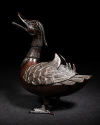 Two Japanese Bronze Incense Burners