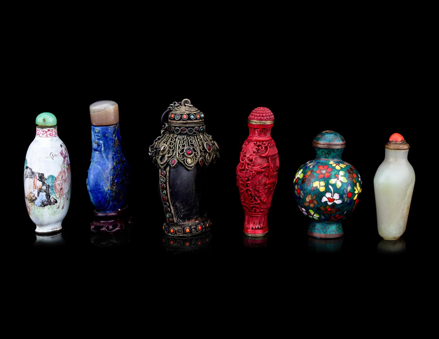 Six Chinese Snuff Bottles