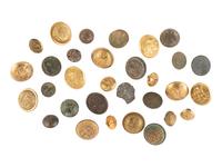 [MILITARIA]. 75+ miscellaneous buttons, mostly American, from the Estate of Carroll J. Delery III.