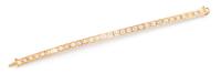 A 14 Karat Yellow Gold and Diamond Line Bracelet, 10.70 dwts.