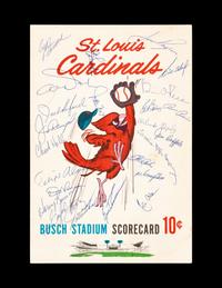 A 1963 San Francisco Giants Multi Signed Autograph St. Louis Cardinals Program Scorecard Featuring Willie Mays and Additional Hall of Famers (Beckett Authentication Services)