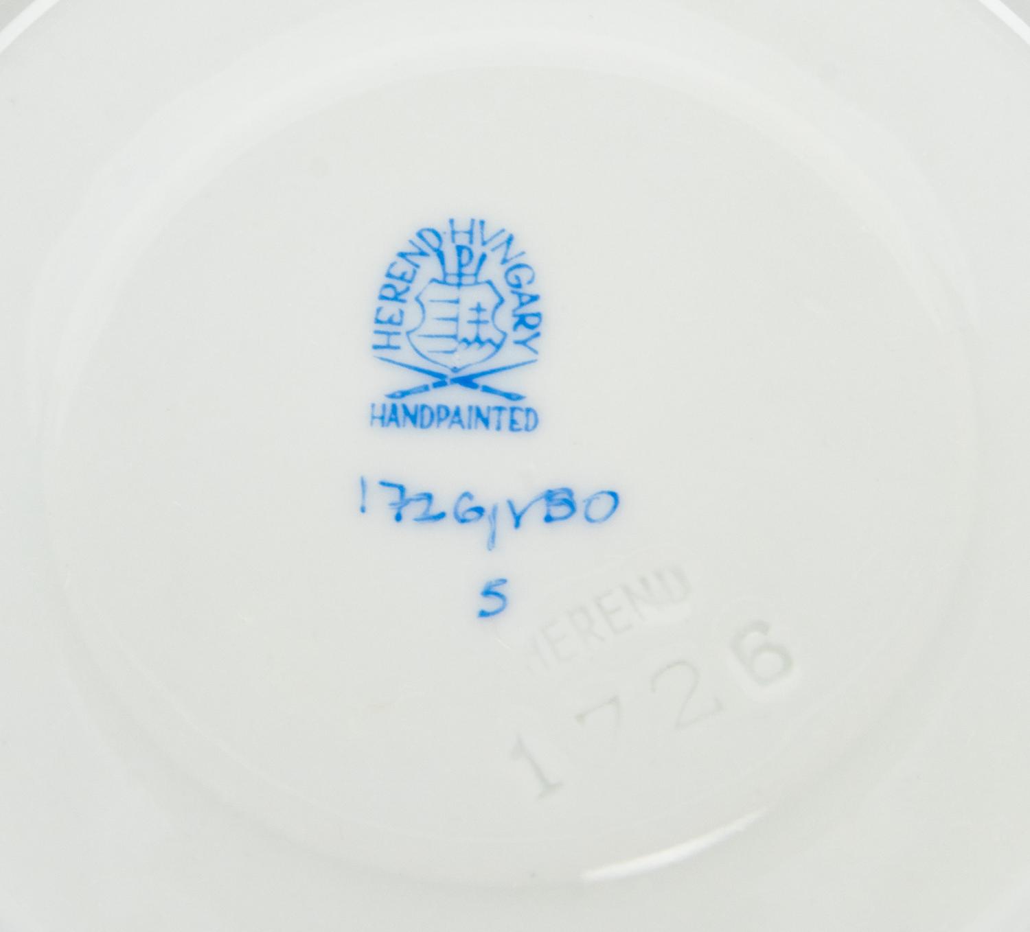 A Herend Queen Victoria Porcelain Dinner Service