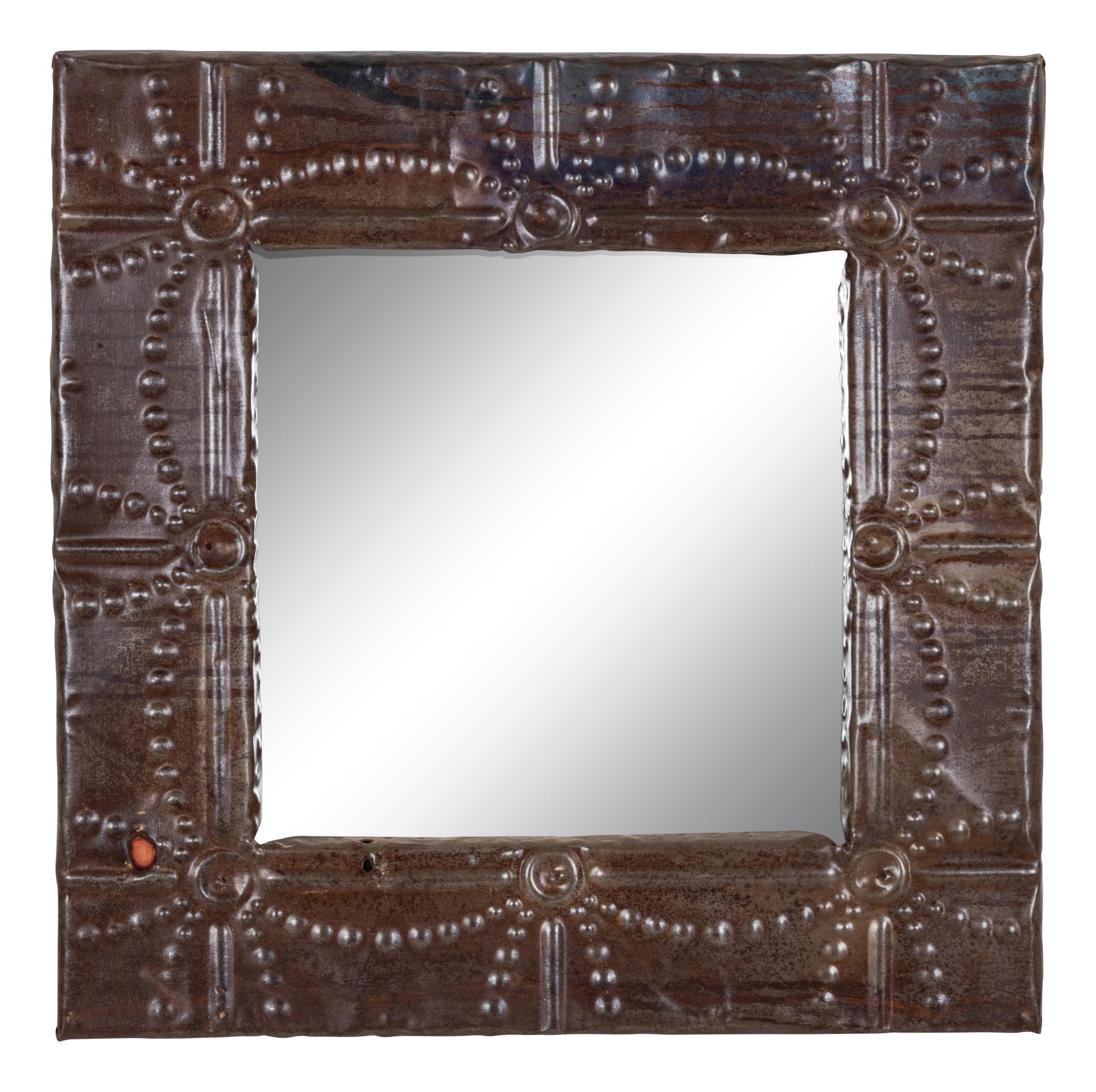 An Arts & Crafts Copper-Clad Mirror