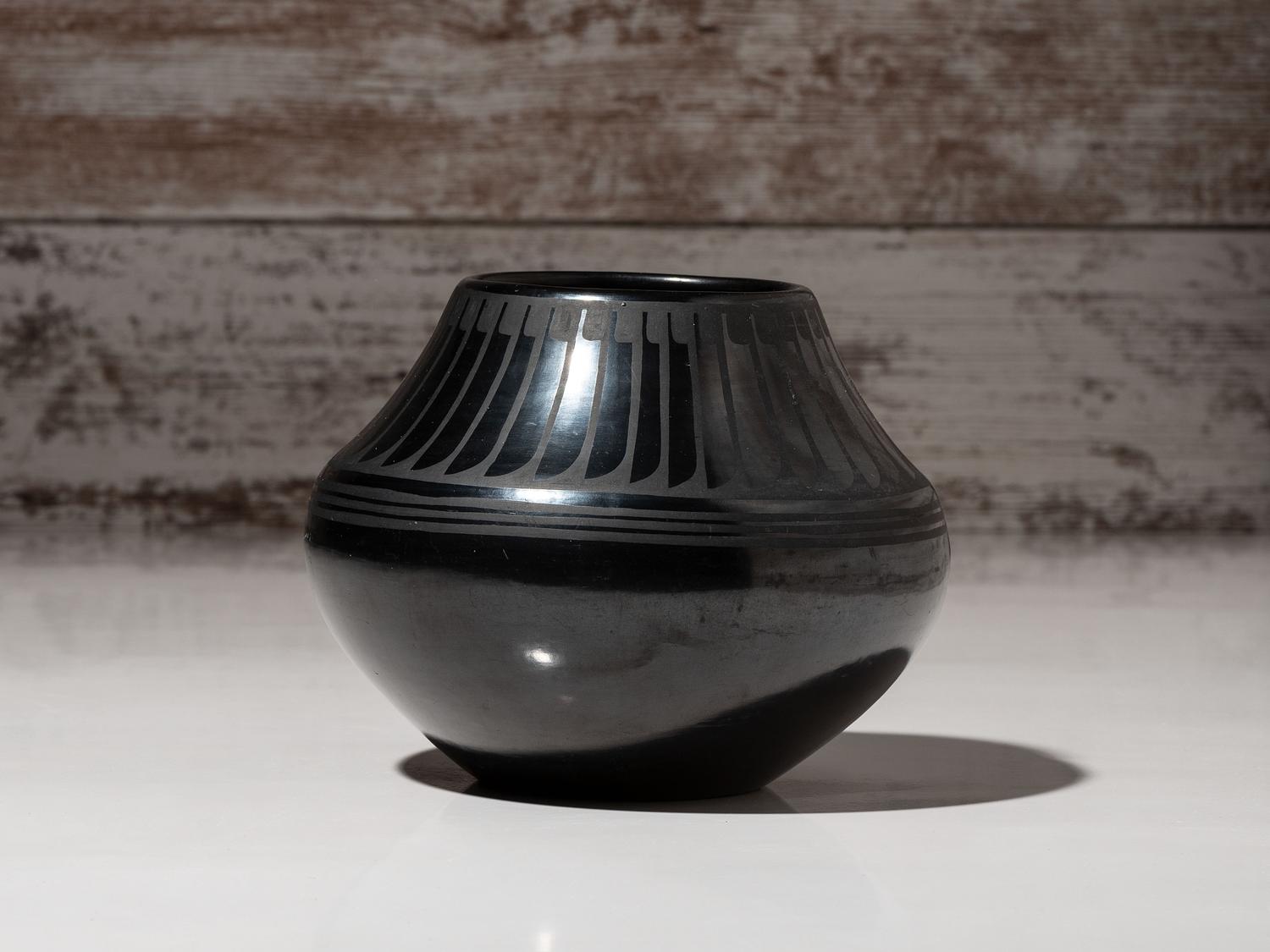 Blackware Pottery Vase, 1943-1954