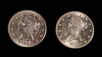 A Group of Two United States Liberty Head $10 Gold Coins