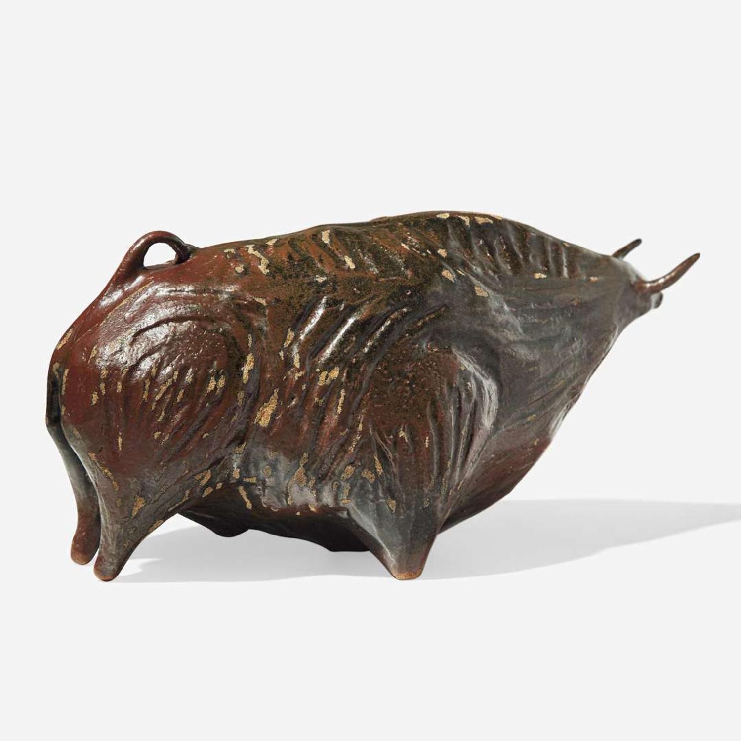 Peter Voulkos (American, 1924-2002) An Early and Important Bull, USA, circa 1951-52