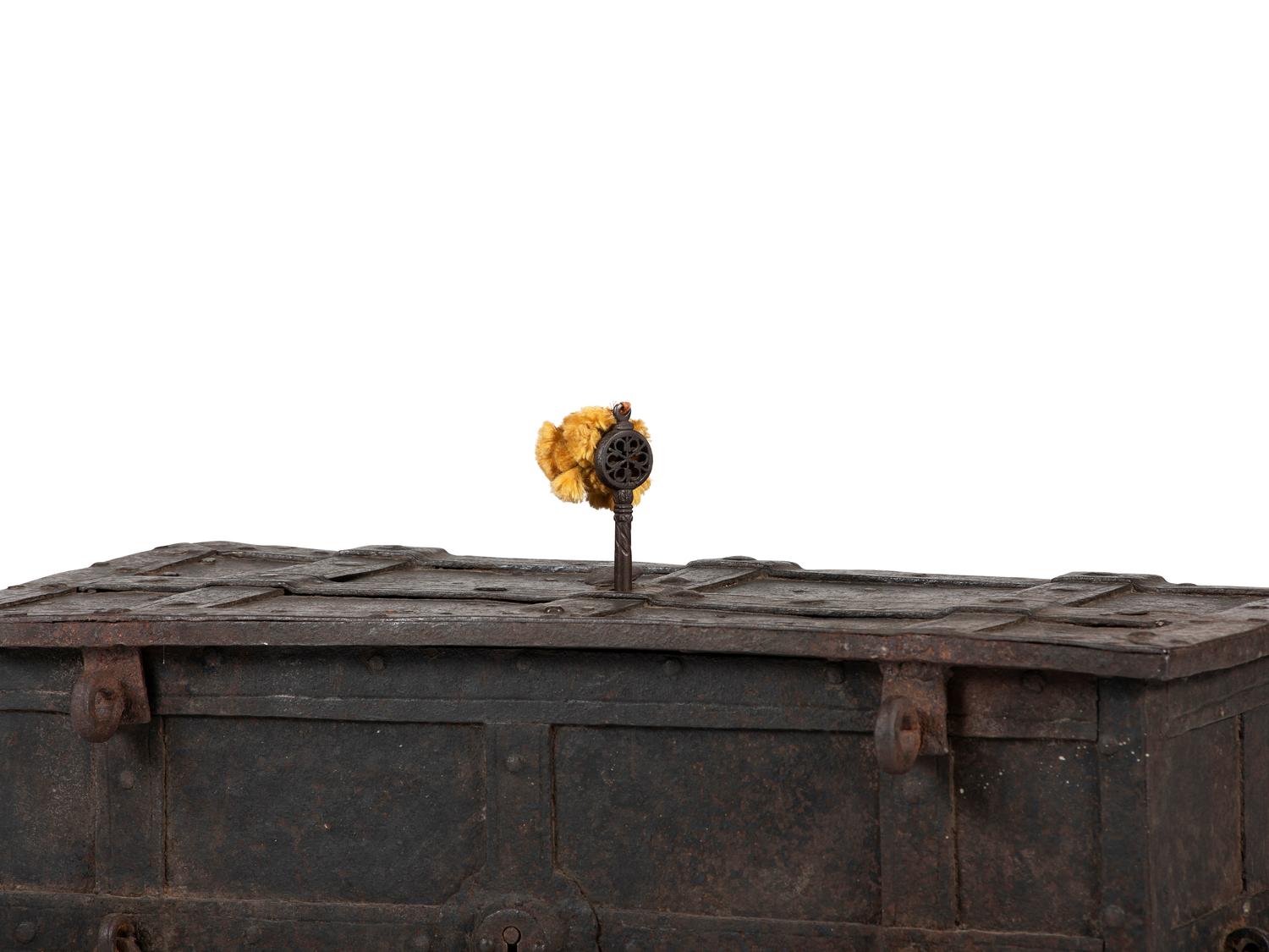 A German Wrought Iron Strong Box