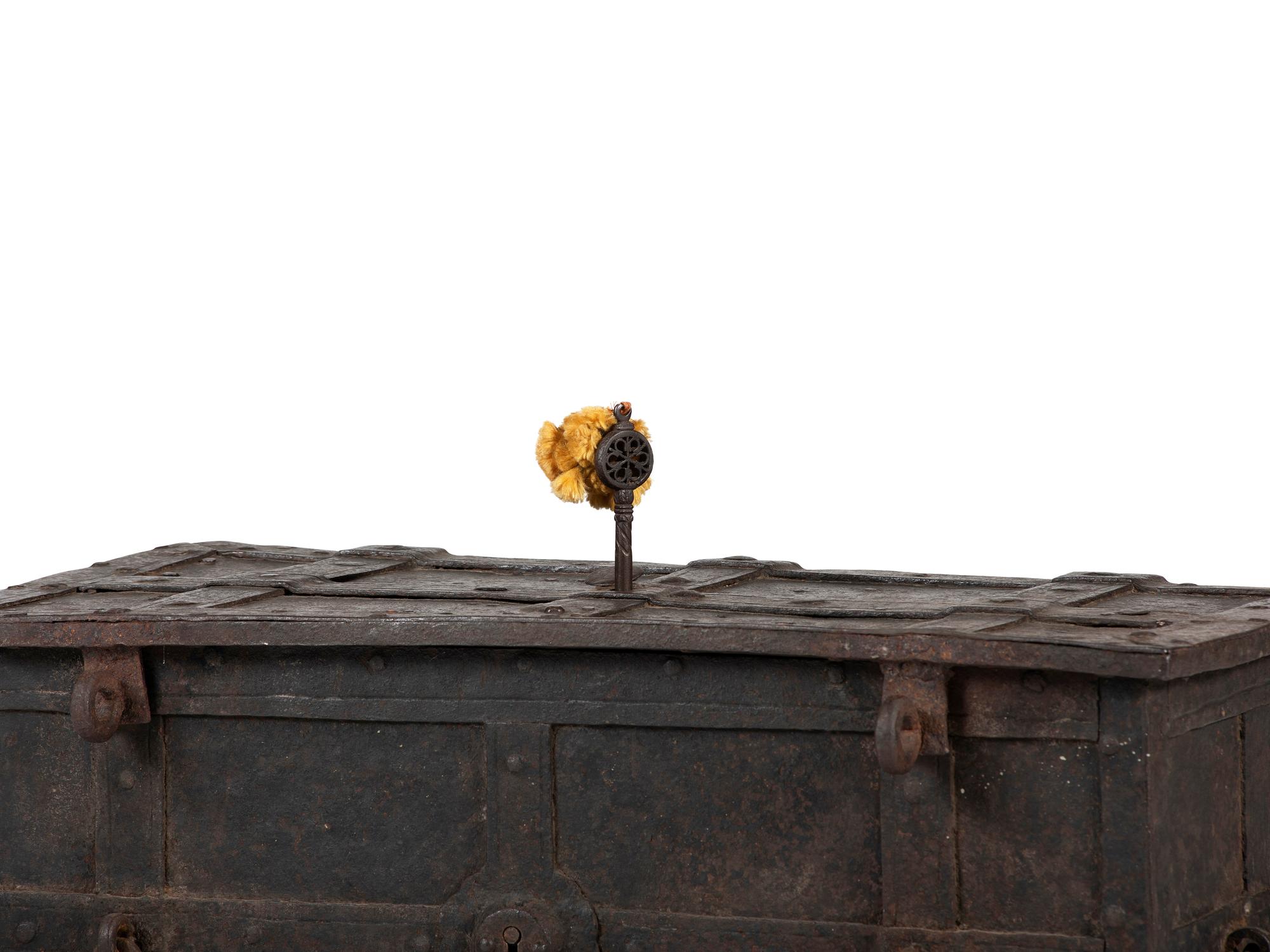 A German Wrought Iron Strong Box