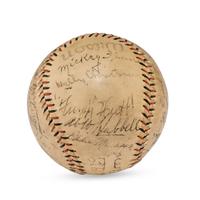 A 1929 Mission Reds Team Signed Autograph Baseball