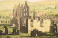 A Set of Eight English Architectural Engravings with Hand-Coloring