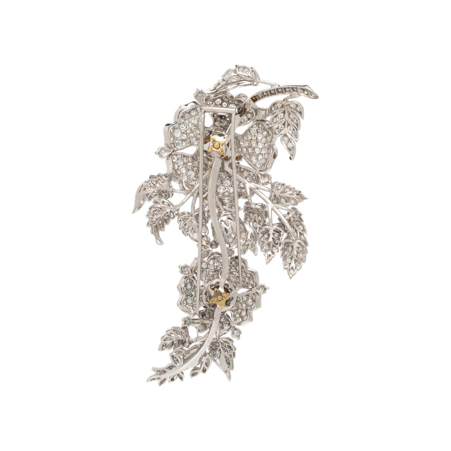 DIAMOND 'EN TREMBLANT' SPRAY BROOCH