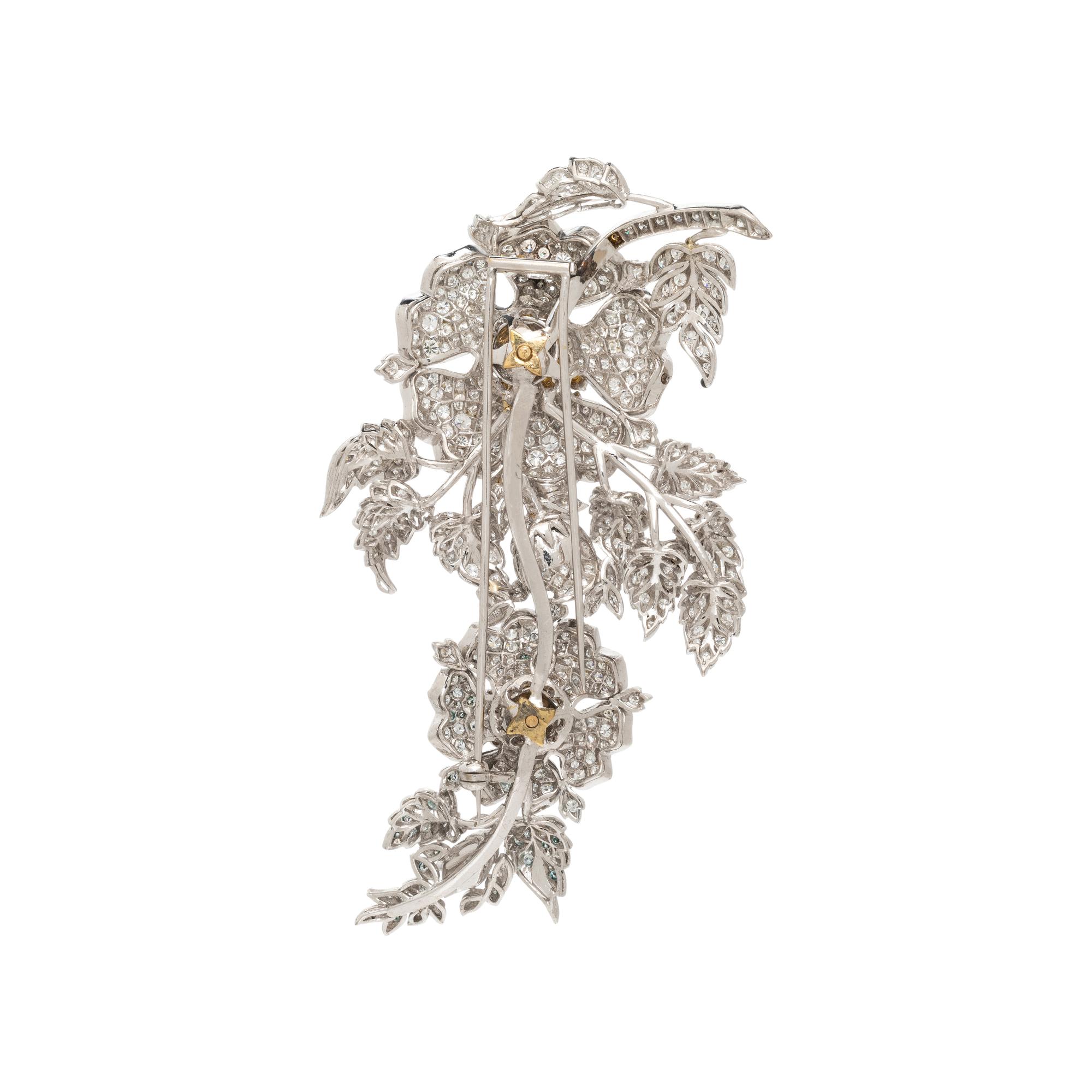 DIAMOND 'EN TREMBLANT' SPRAY BROOCH