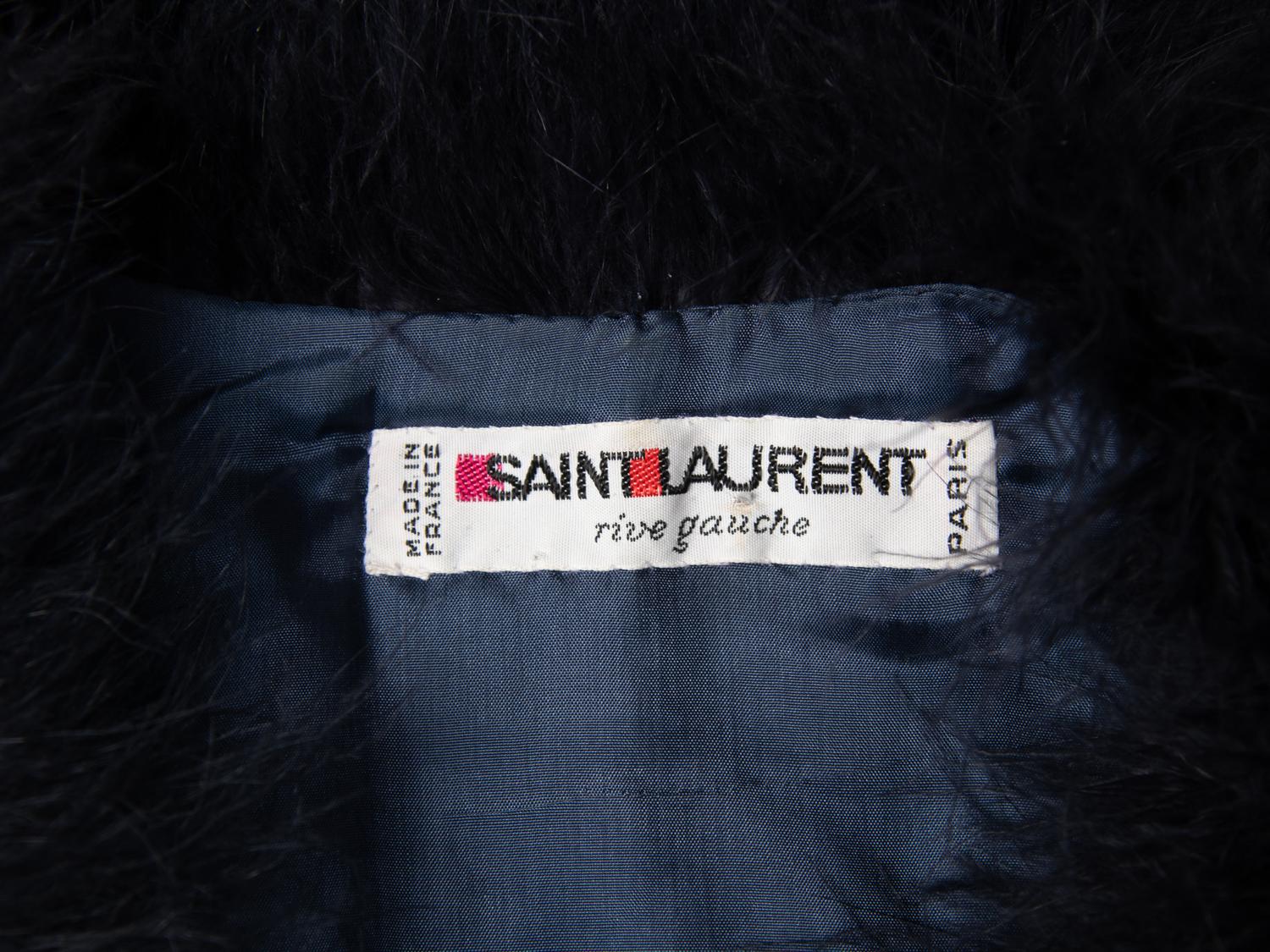 Saint Laurent Rive Gauche, Blue Feather Jacket