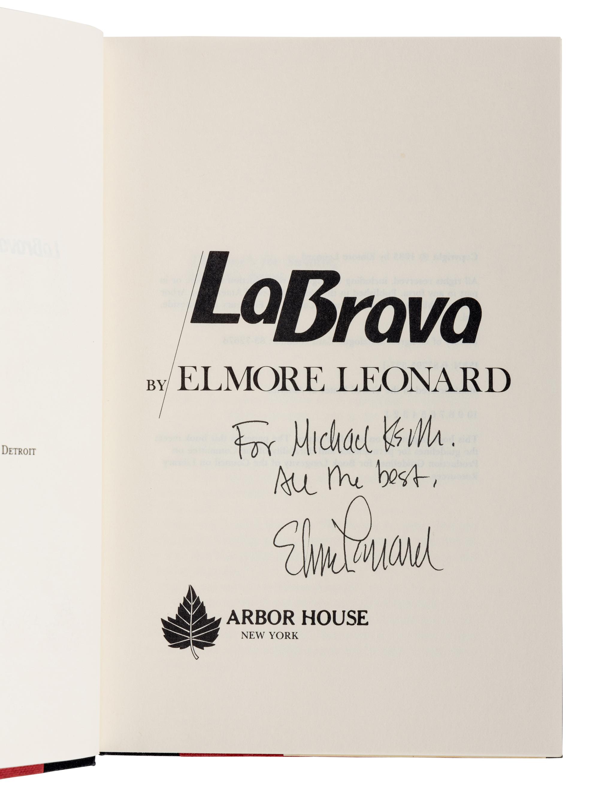 LEONARD, Elmore (1925-2013). A group of 16 works by Leonard, ALL FIRST EDITIONS, MOST SIGNED, comprising: