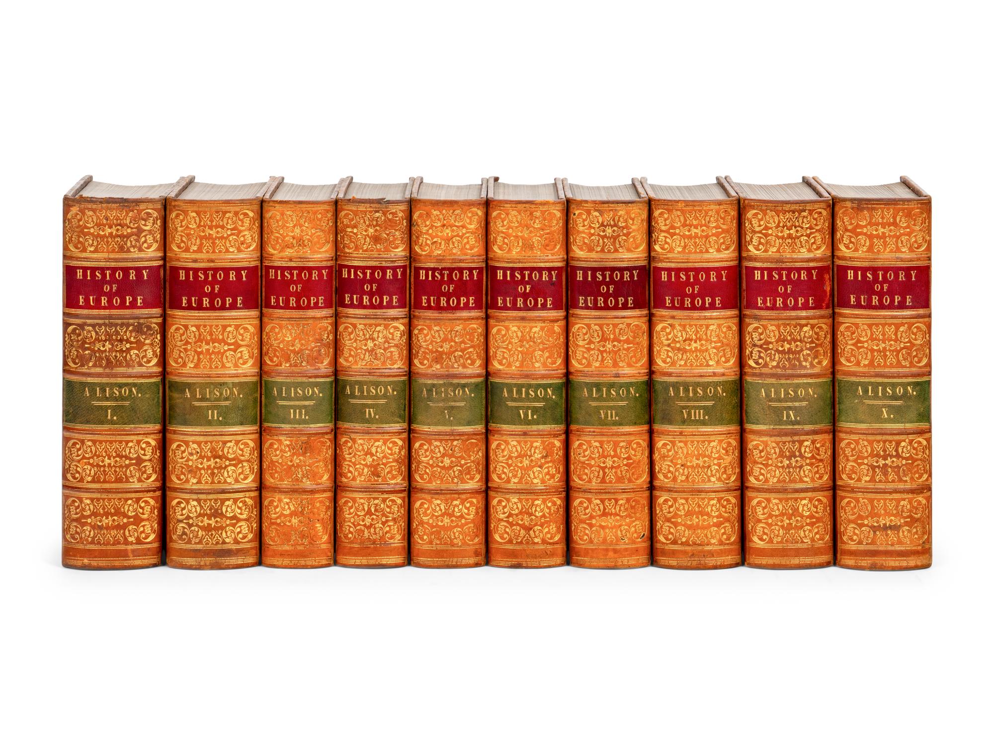 ALISON, Archibald. History of Europe . Edinburgh & London: William Blackwood and Sons, 1844.