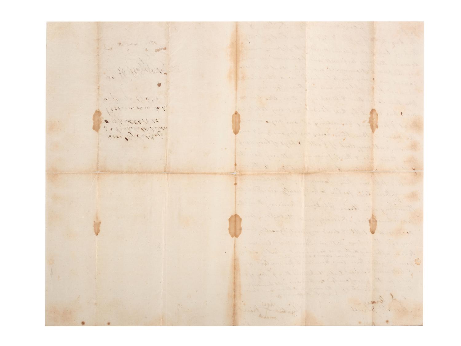 [SLAVERY & ABOLITION]. Manuscript last will and testament of enslaver Elizabeth Rice, Fayette County, KY, 9 December 1819.