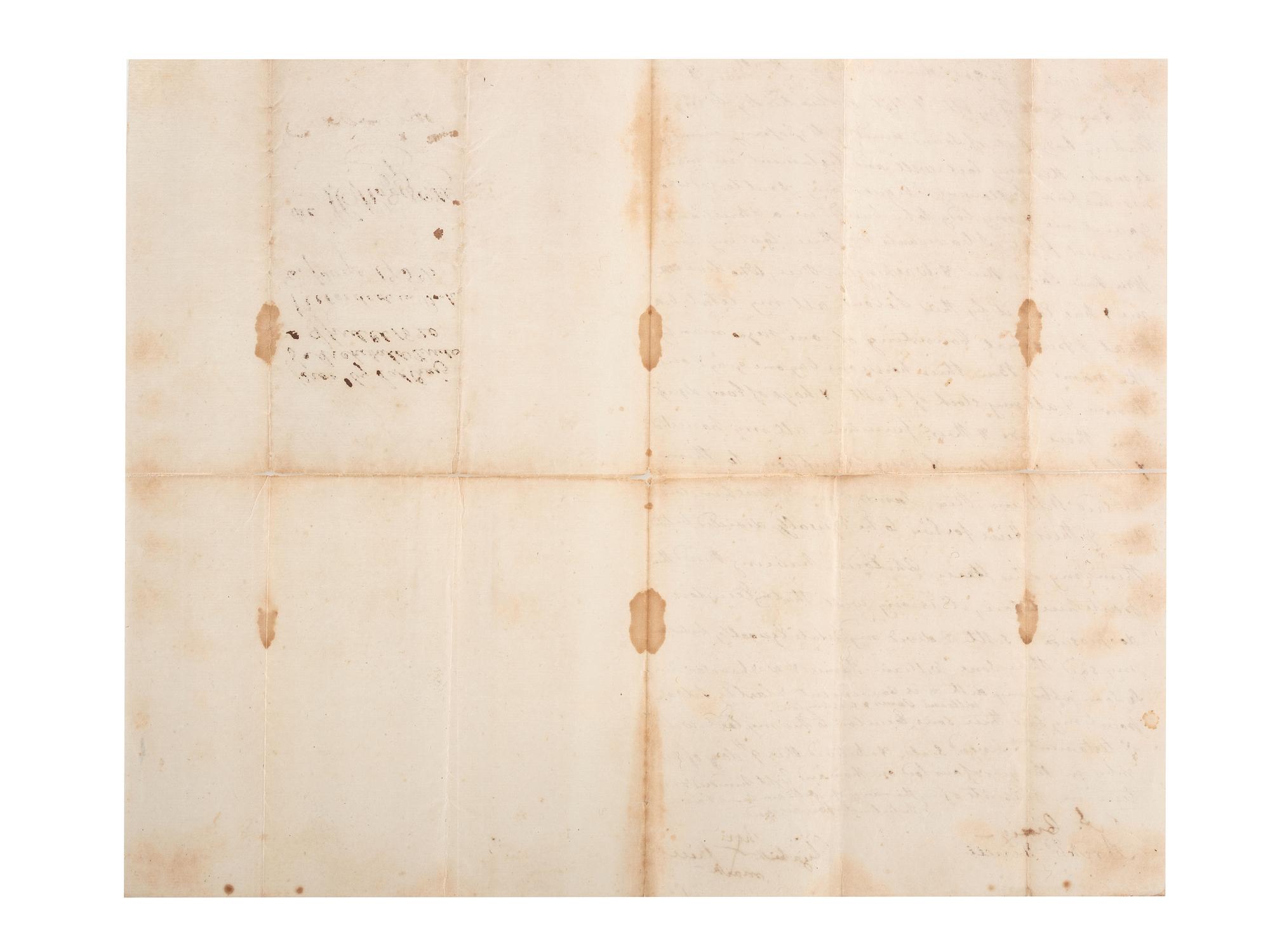 [SLAVERY & ABOLITION]. Manuscript last will and testament of enslaver Elizabeth Rice, Fayette County, KY, 9 December 1819.