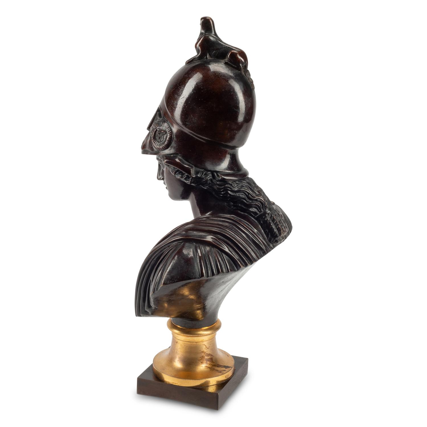 A Patinated Metal Head of the Athena Giustiniani