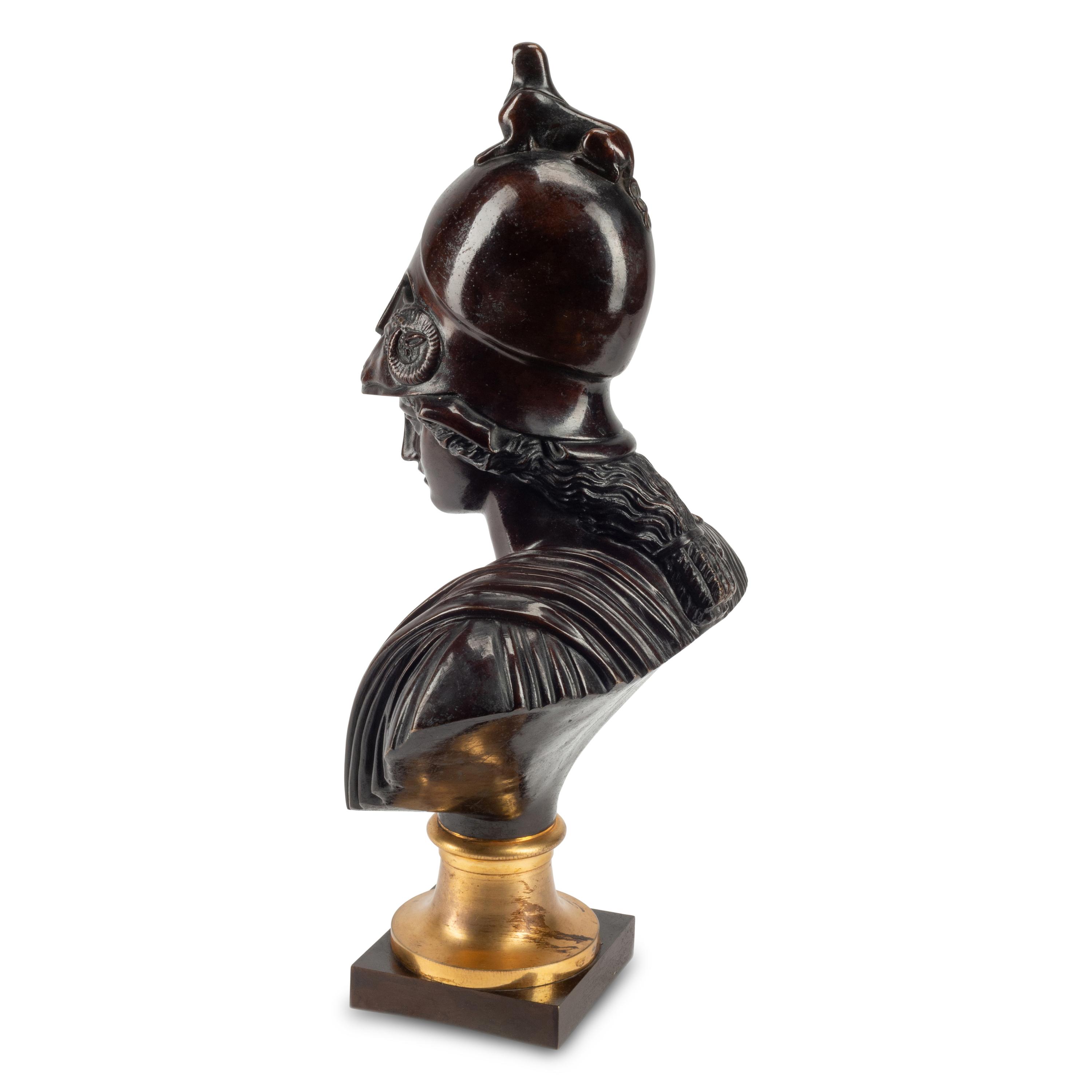A Patinated Metal Head of the Athena Giustiniani