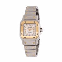 Cartier, Ref. 2423, Steel and 18K Yellow Gold 'Santos Galbée' Watch, with Box & Papers