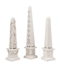 Three Ceramic Obelisks