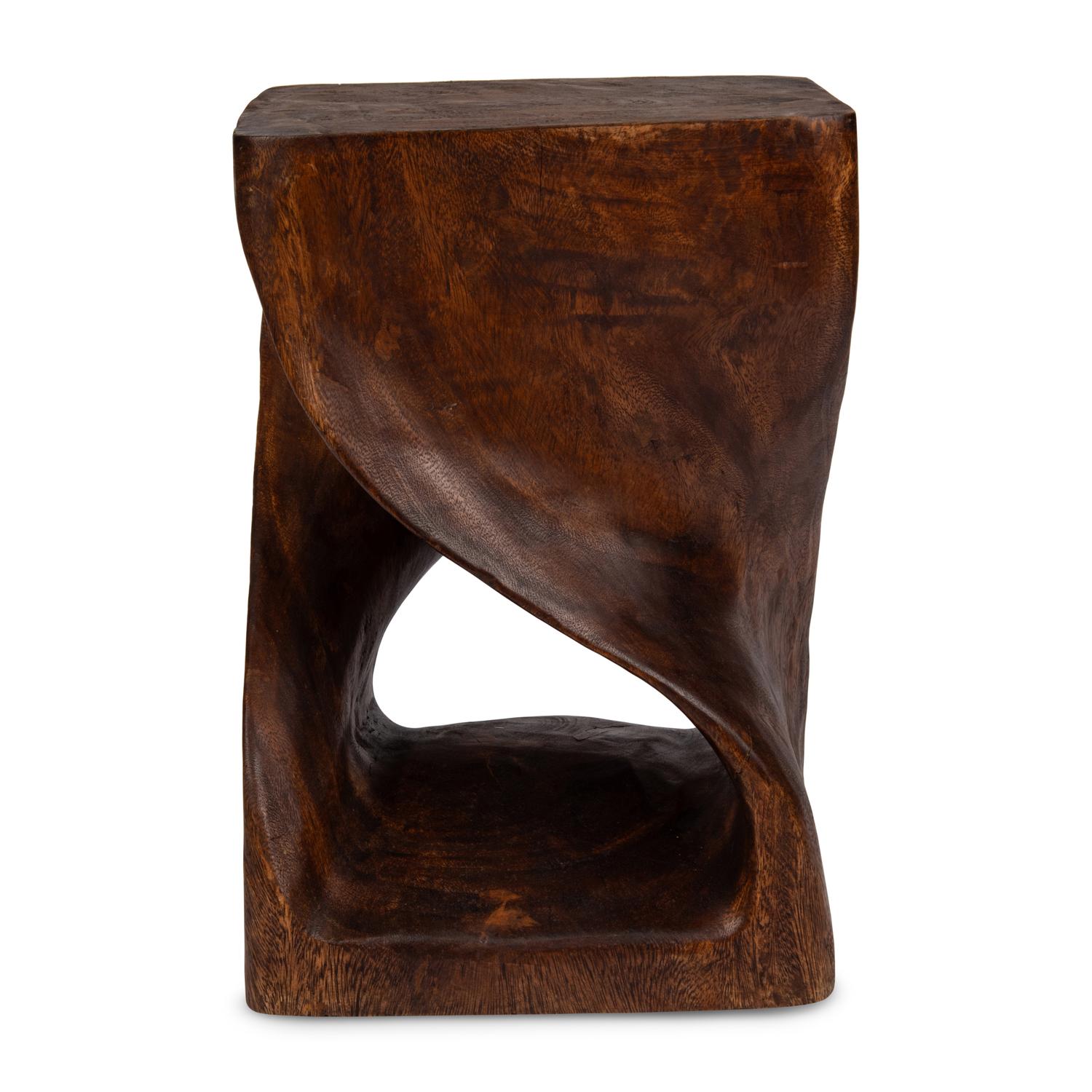 A Carved Hardwood Stool