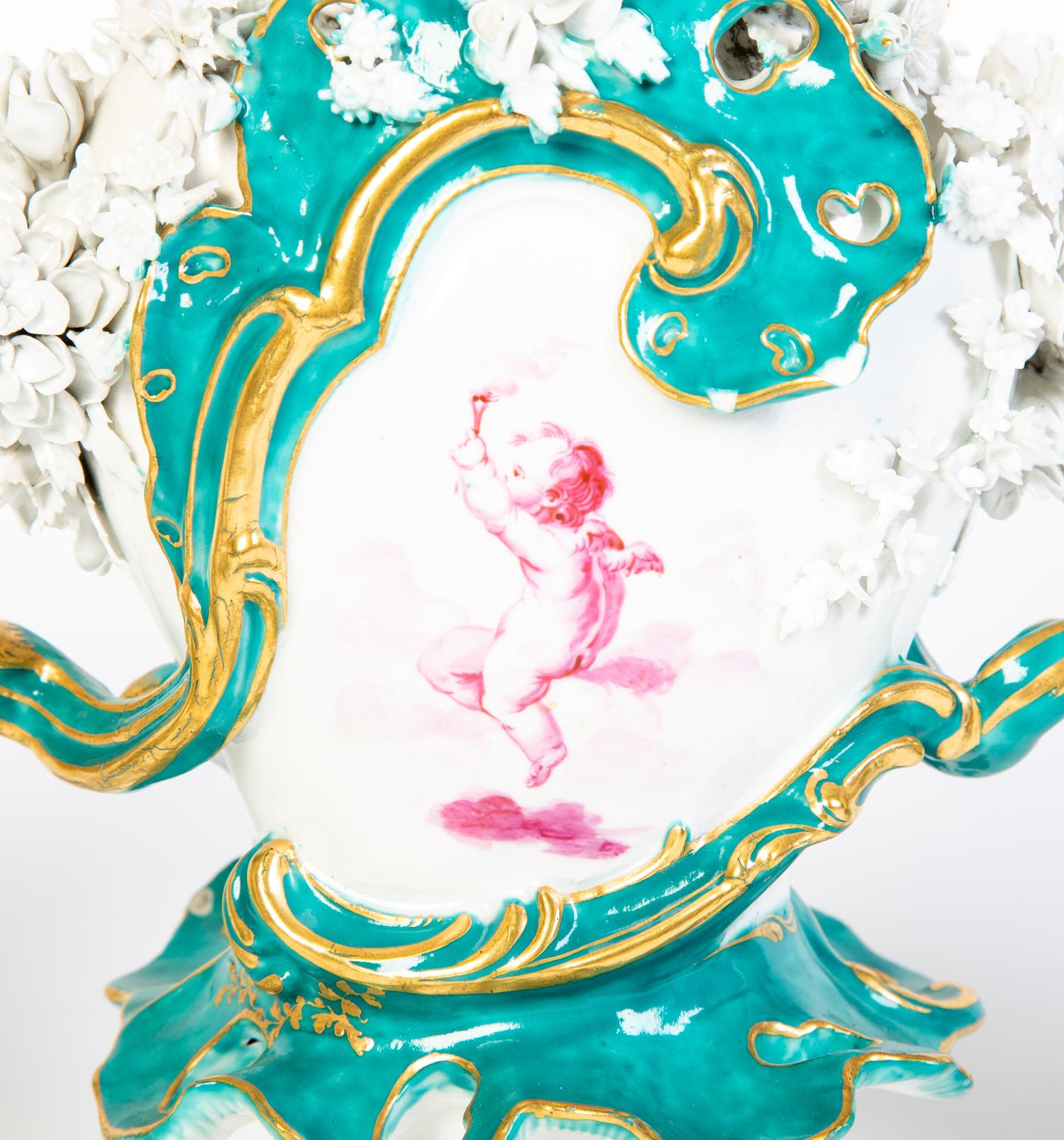 A Continental Porcelain Garniture Set — 19TH CENTURY