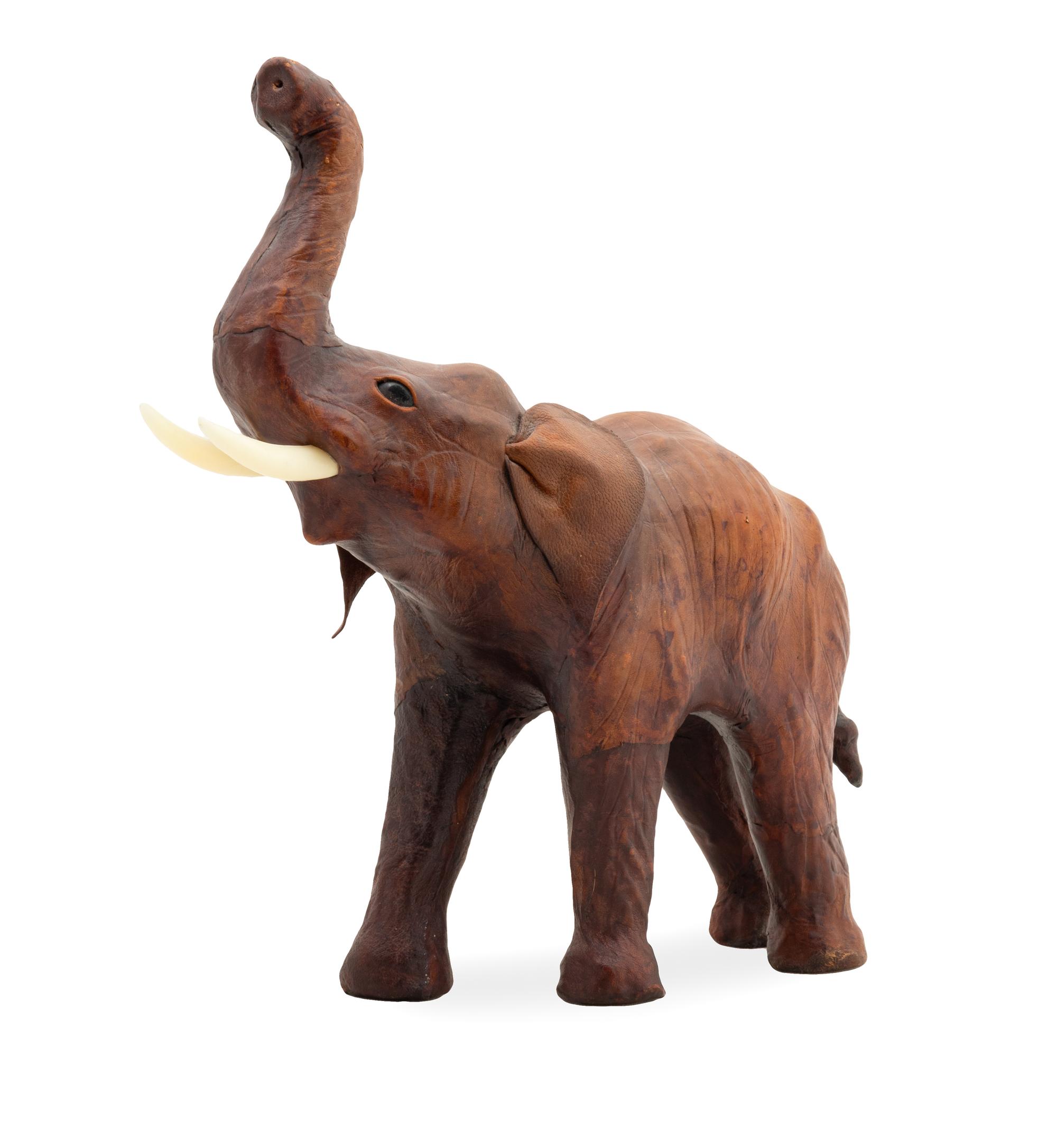 A Leather-Veneered Model of an Elephant