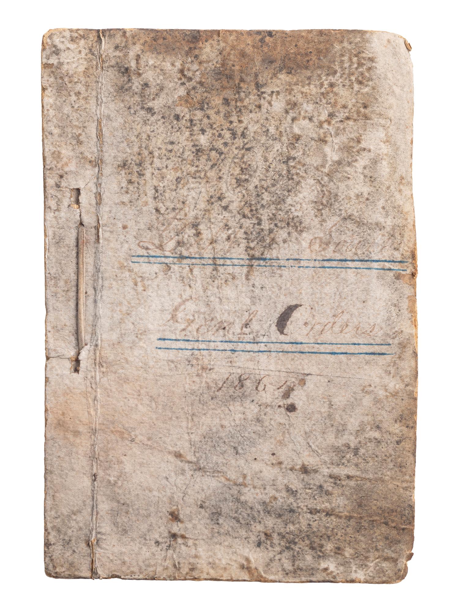 [CIVIL WAR]. Bound General Orders book referring to African American soldiers, 1864.