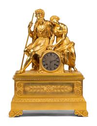 A Louis Philippe Gilt Bronze Mantel Clock