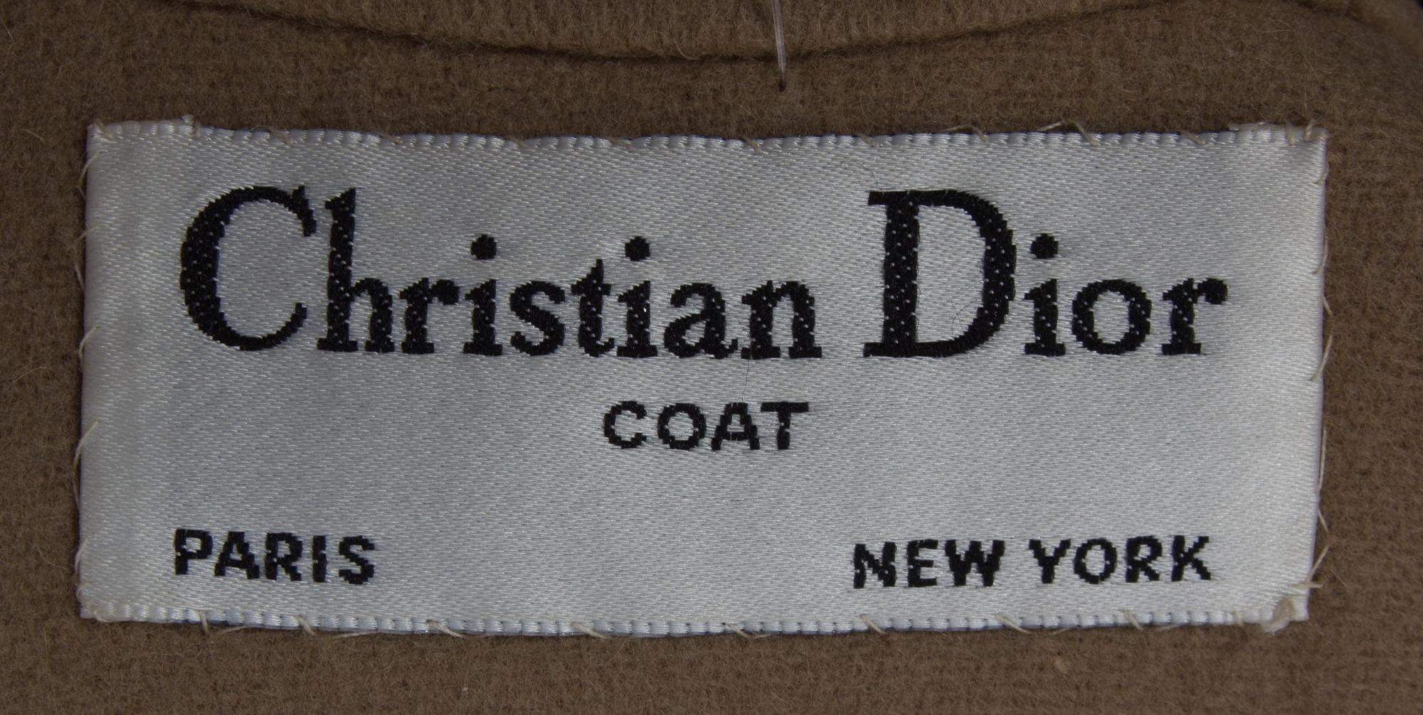 A Christian Dior Camel Wool Cape, No size.