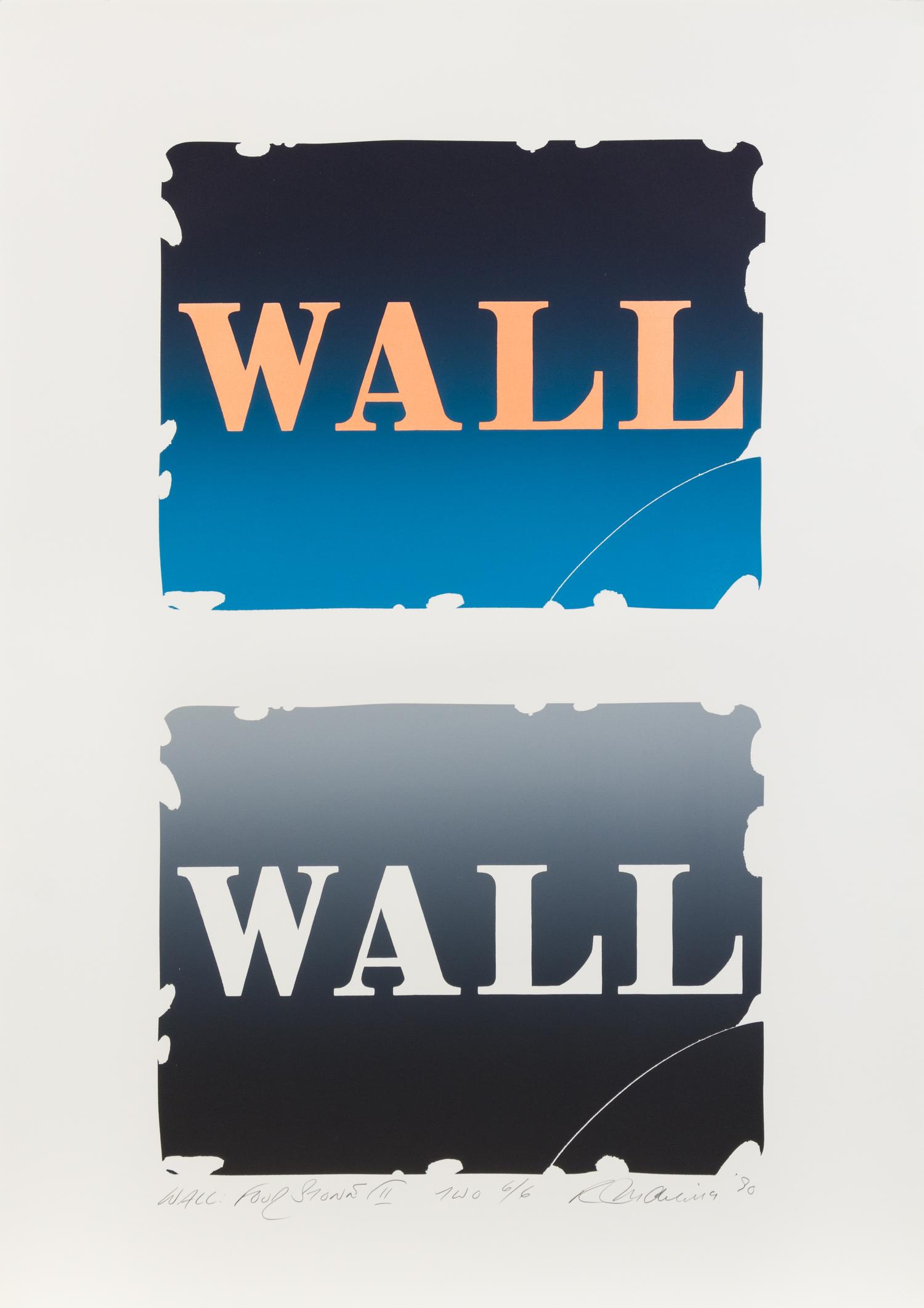 Robert Indiana, (American, b. 1928), Wall: Four Stones II - TWO, 1990