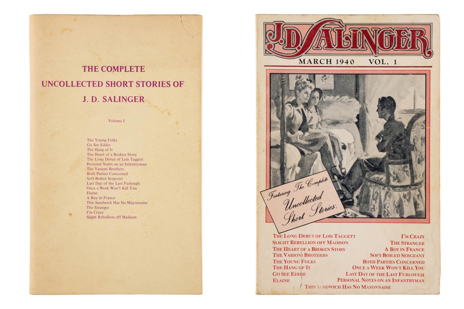 SALINGER, J. D. (1919-2010). The Complete Uncollected Short Stories . N.p.: n.p., [ca 1974].