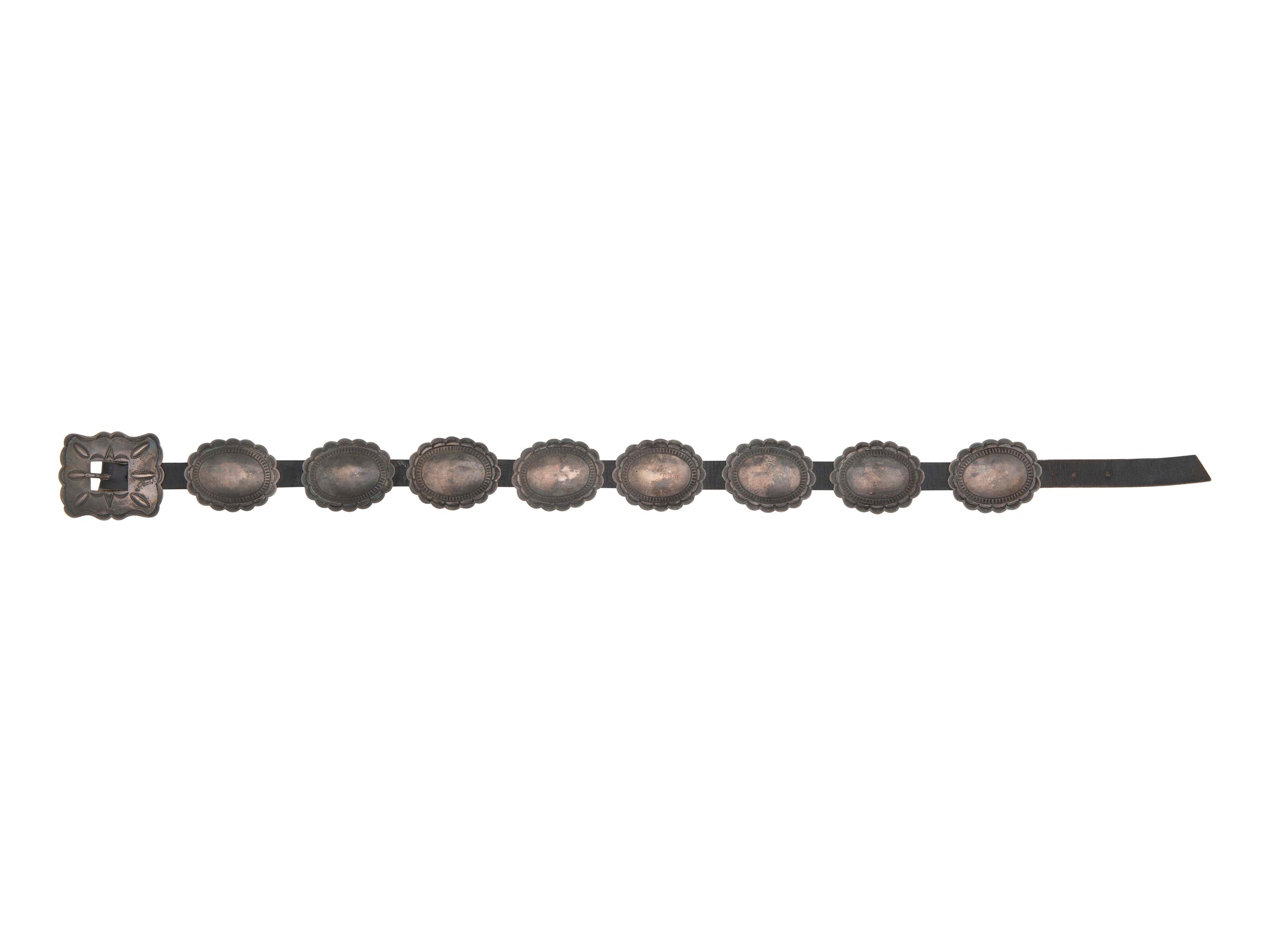Navajo Sterling Silver Concha Belt
