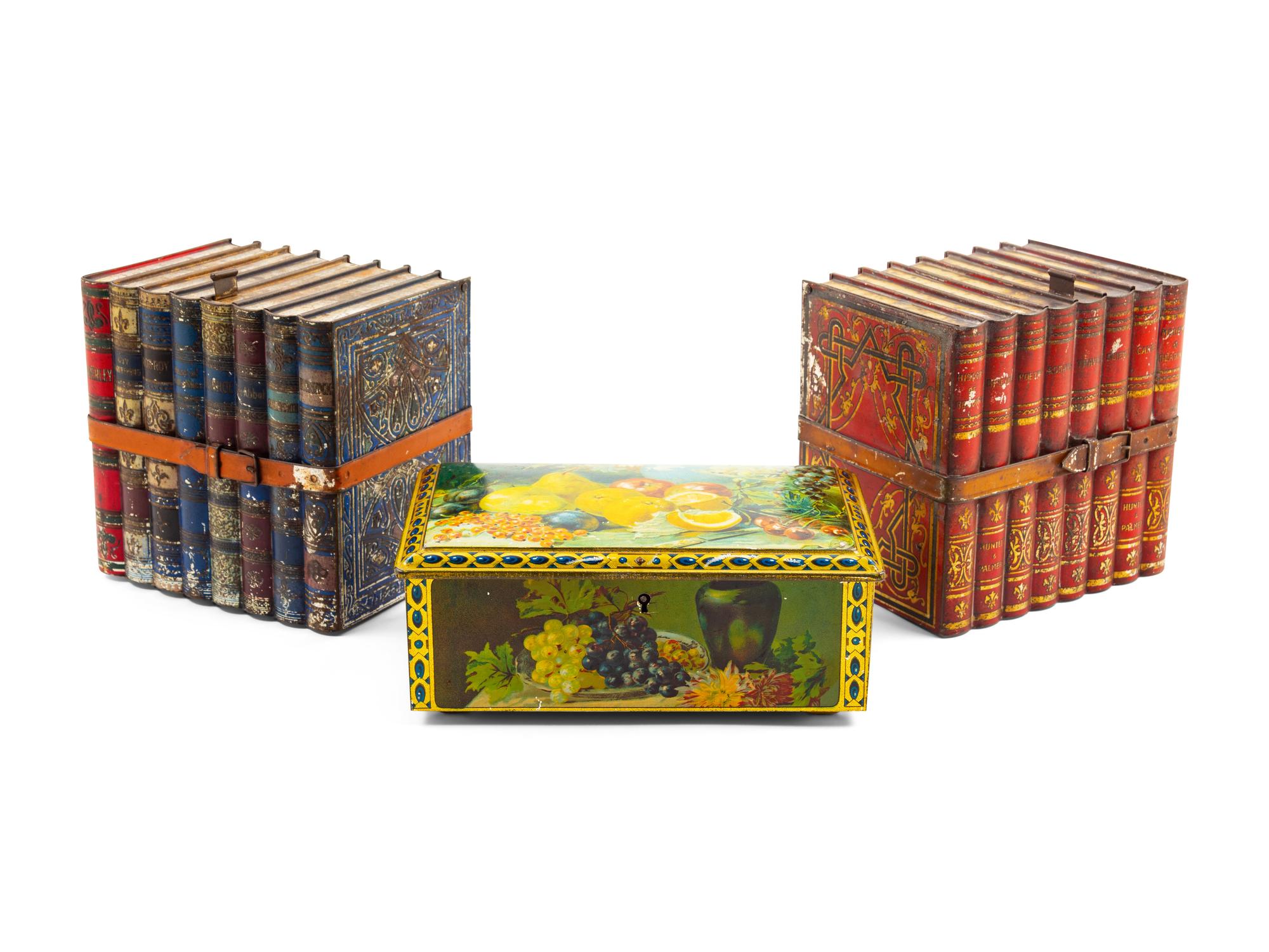 A Group of English Biscuit Tins