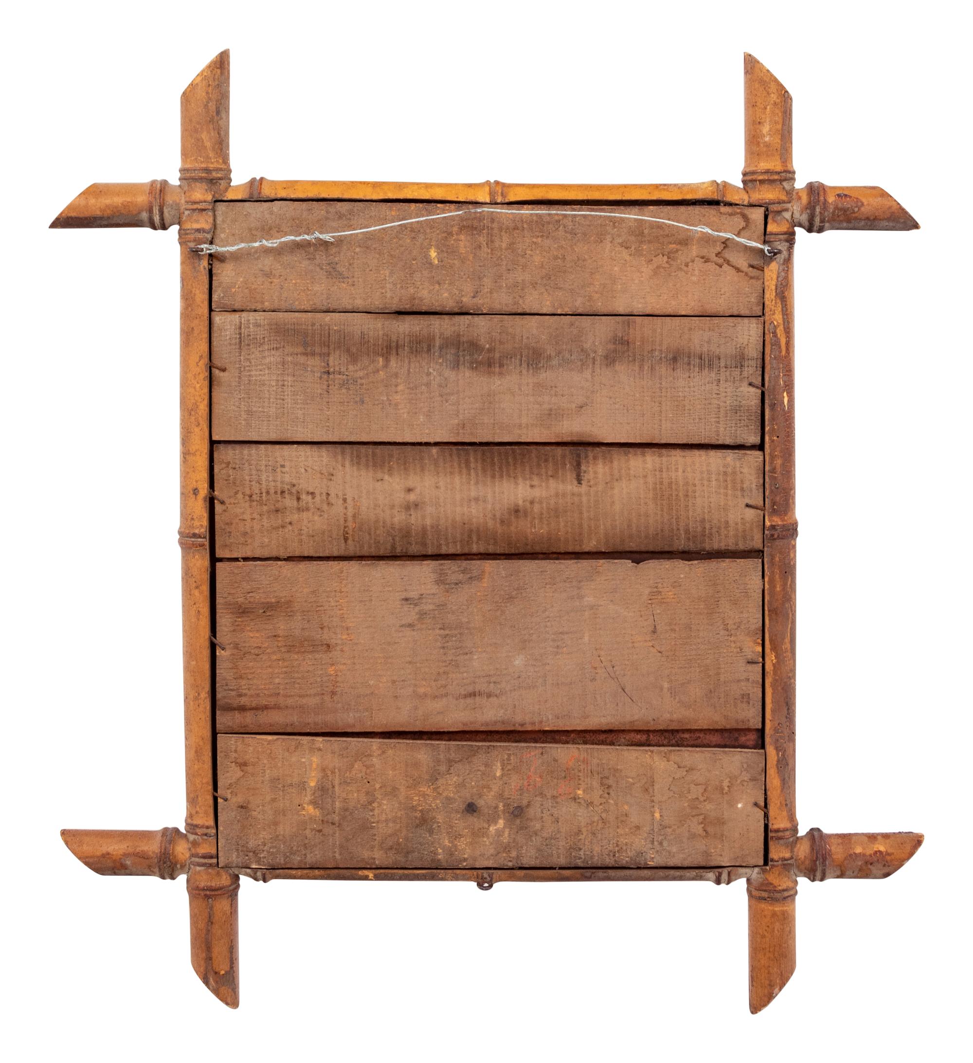 A Faux Bamboo Mirror