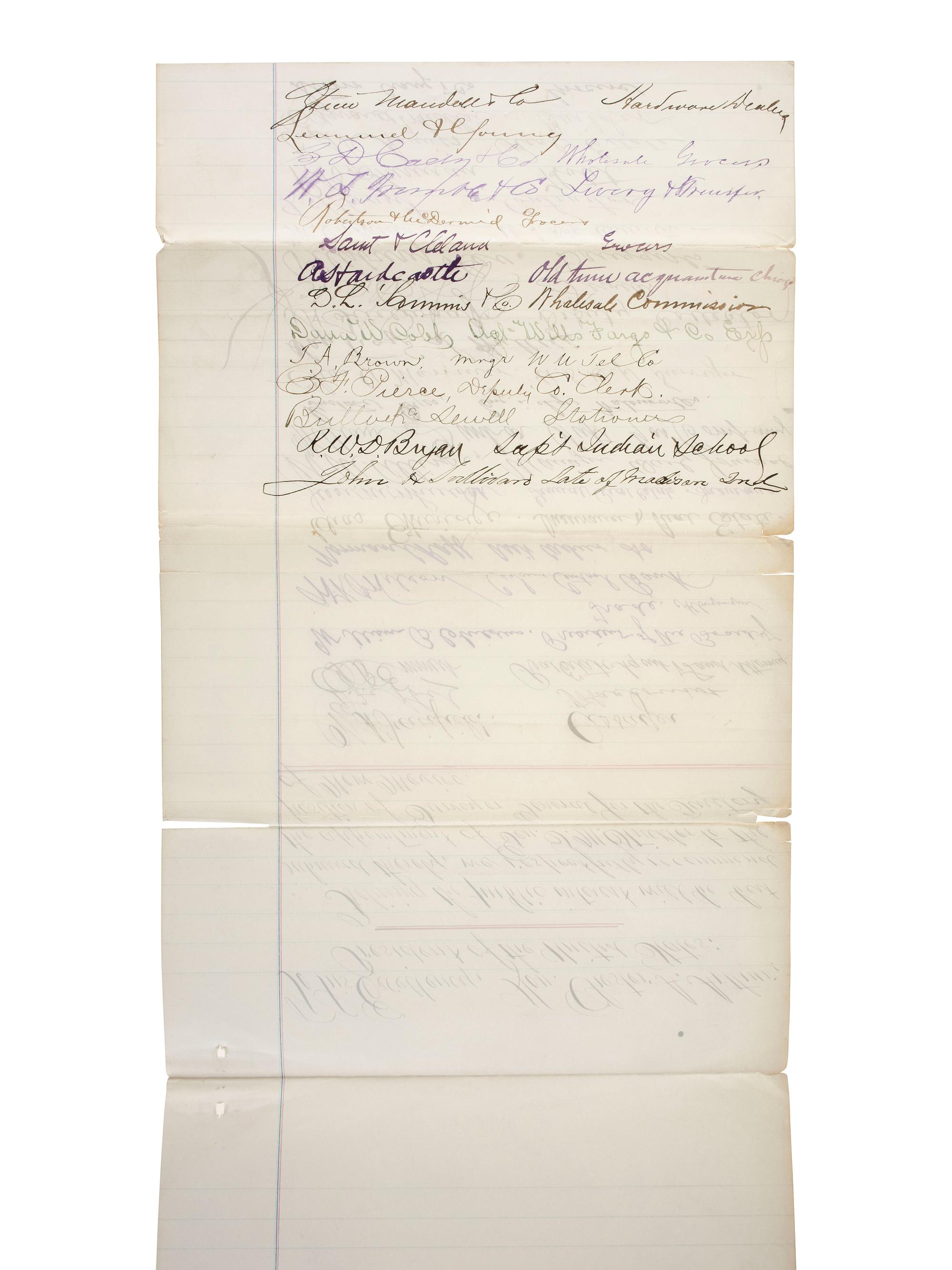 [LATE INDIAN WARS]. A group of manuscript and print ephemera related to the late Indian Wars era and western territories, highlighted by an 1884 petition to President Chester Arthur from prominent New Mexico Territory representatives.