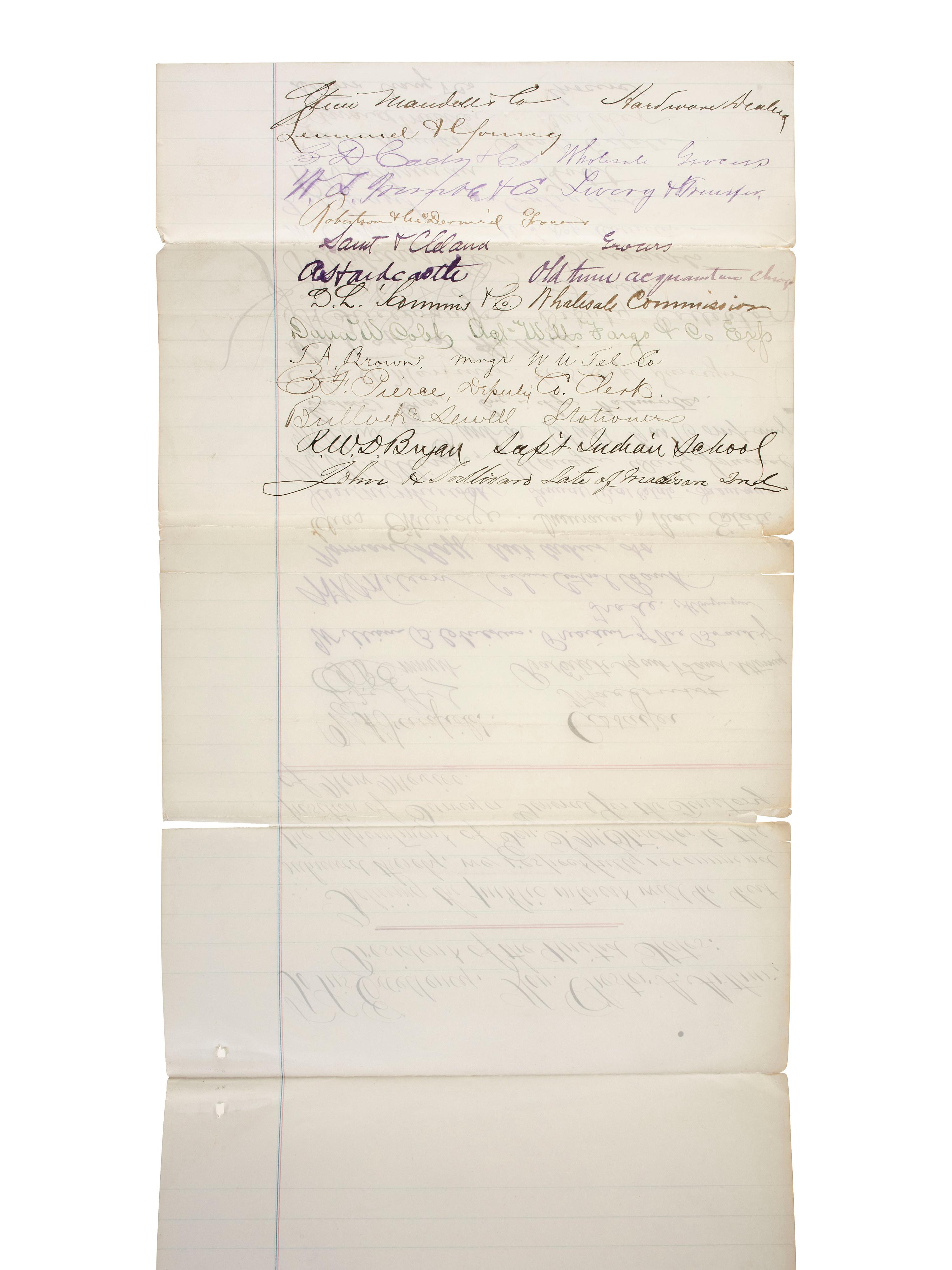 [LATE INDIAN WARS]. A group of manuscript and print ephemera related to the late Indian Wars era and western territories, highlighted by an 1884 petition to President Chester Arthur from prominent New Mexico Territory representatives.