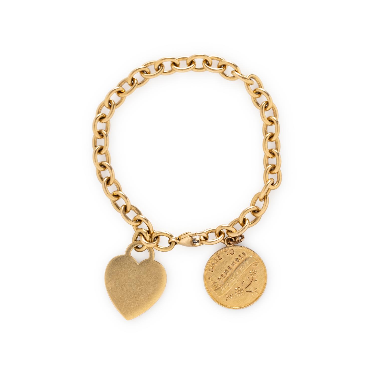 YELLOW GOLD CHARM BRACELET
