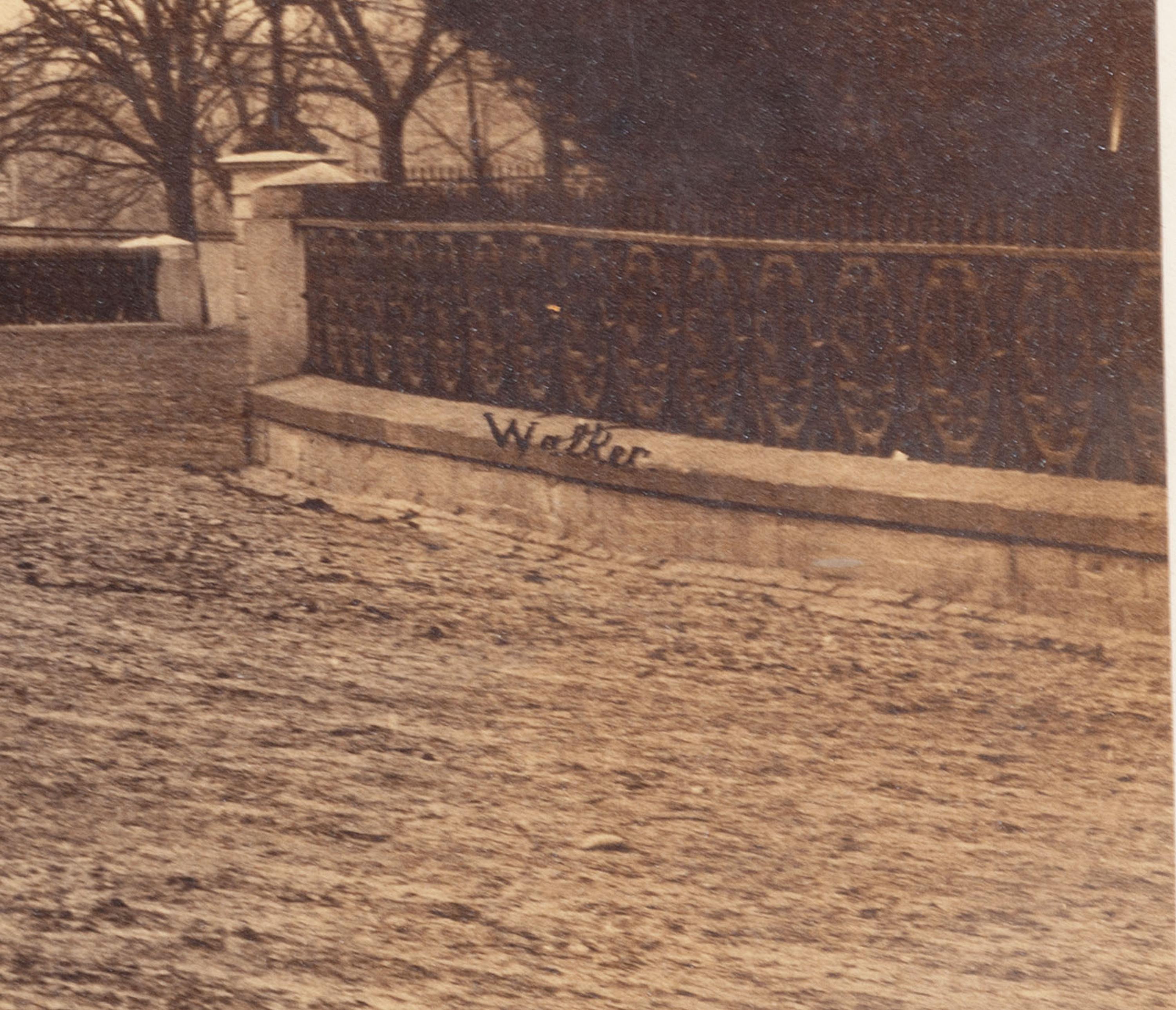 [THE WHITE HOUSE]. WALKER, Lewis Emery (1820-1880), photographer. Large format photograph of the White House. Washington, DC, 1864.
