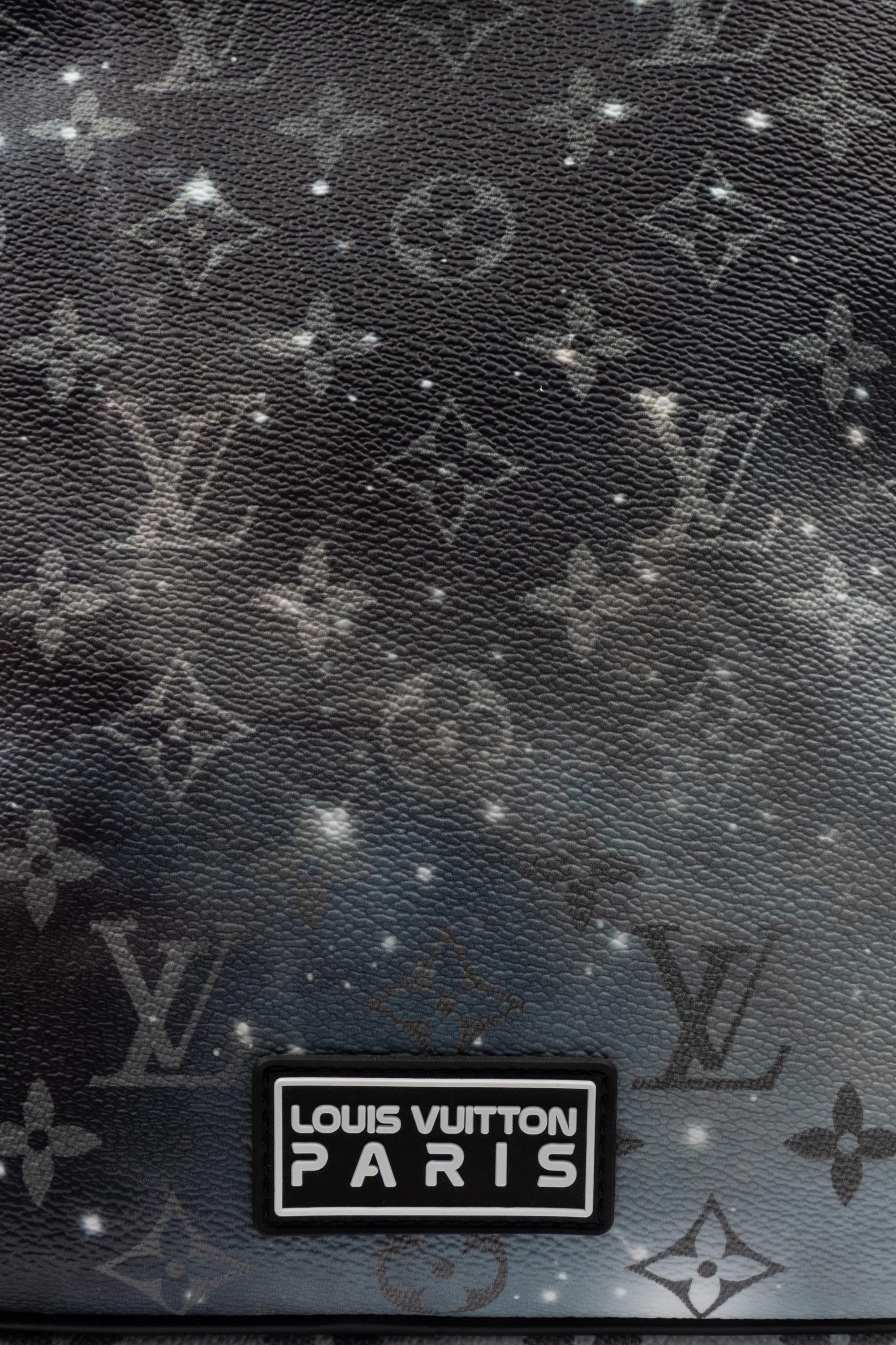 Louis Vuitton Limited Edition Keepall Bandoulière 50 in Black Monogram Canvas with Galaxy Print, Virgil Abloh, Spring Summer 2019