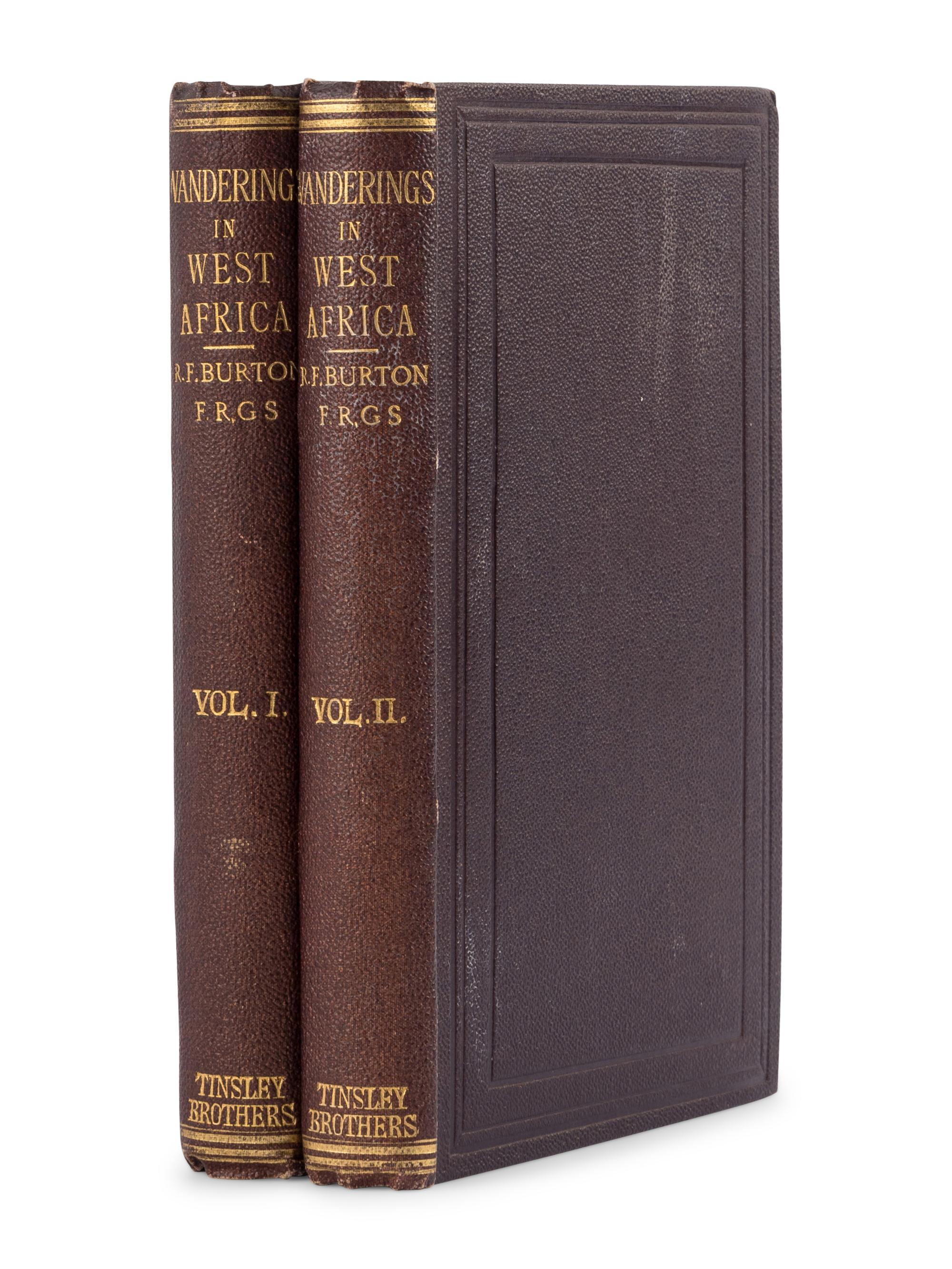 BURTON, Richard Francis, Sir (1821-1890). Wanderings in West Africa from Liverpool to Fernando Po. By a F.R.G.S. London: Tinsley Brothers, 1863.