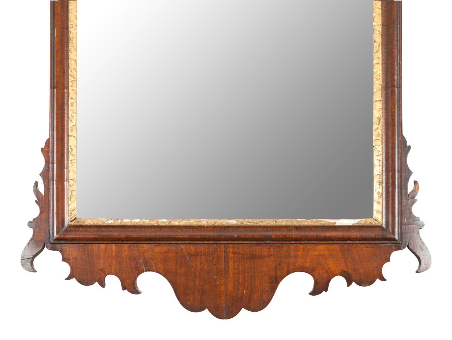A George III Parcel Gilt Mahogany Mirror