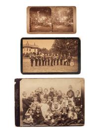 [EARLY PHOTOGRAPHY]. A group of 8 photographs and related items with military and patriotic subject matter, comprising: NOW FREEMANS PROPERTY - SEE 420/2474